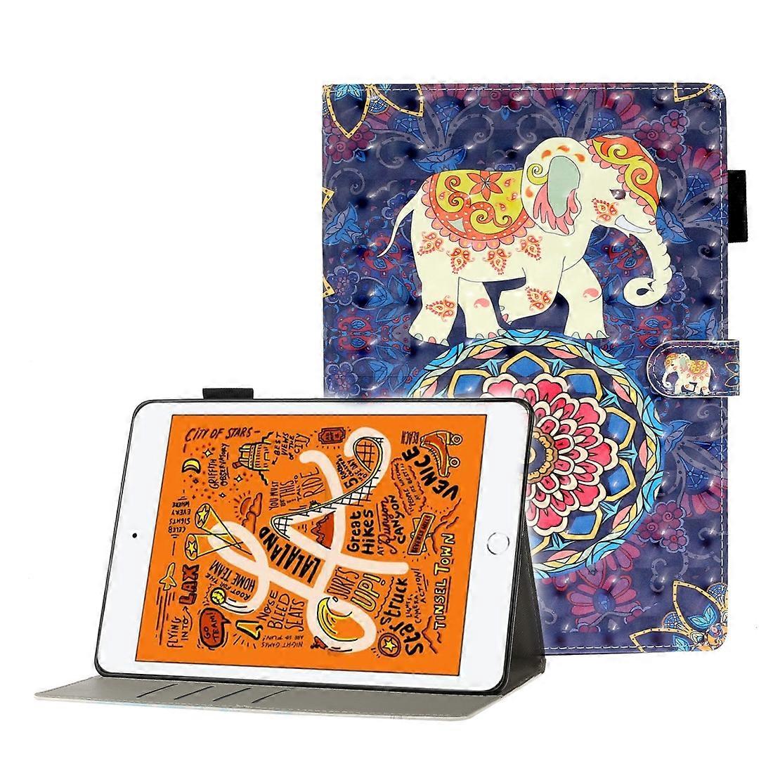 3D Embossing Pattern Horizontal Flip Leather Case with Holder & Card Slots & Wallet For iPad Mini 5 / 4 / 3 / 2 / 1