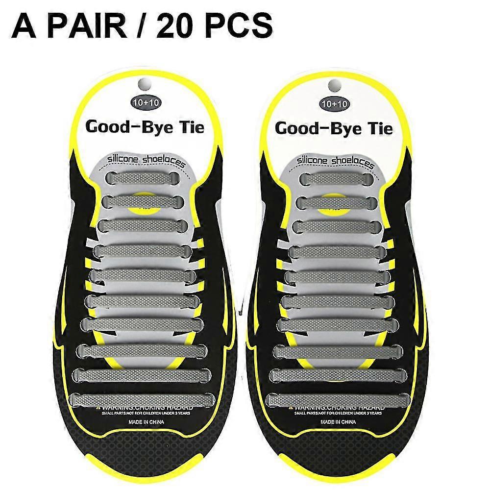 1 paire / 20 Pcs Élastique Sans cravate Lacets en caoutchouc Diy Lazy Baby Shoelaces