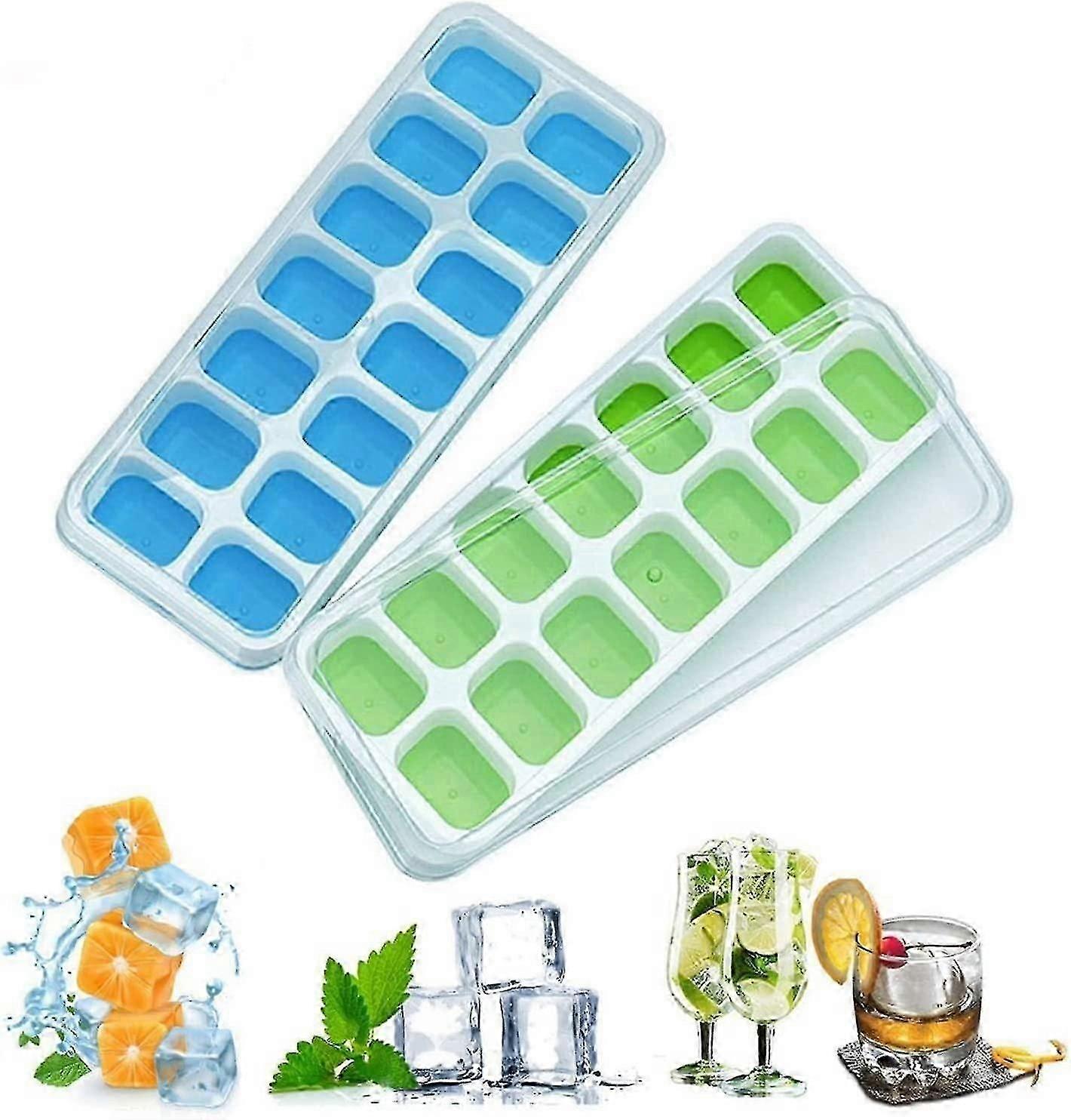 Ice Cube Tray with Spill-Resistant, Removable Lid
