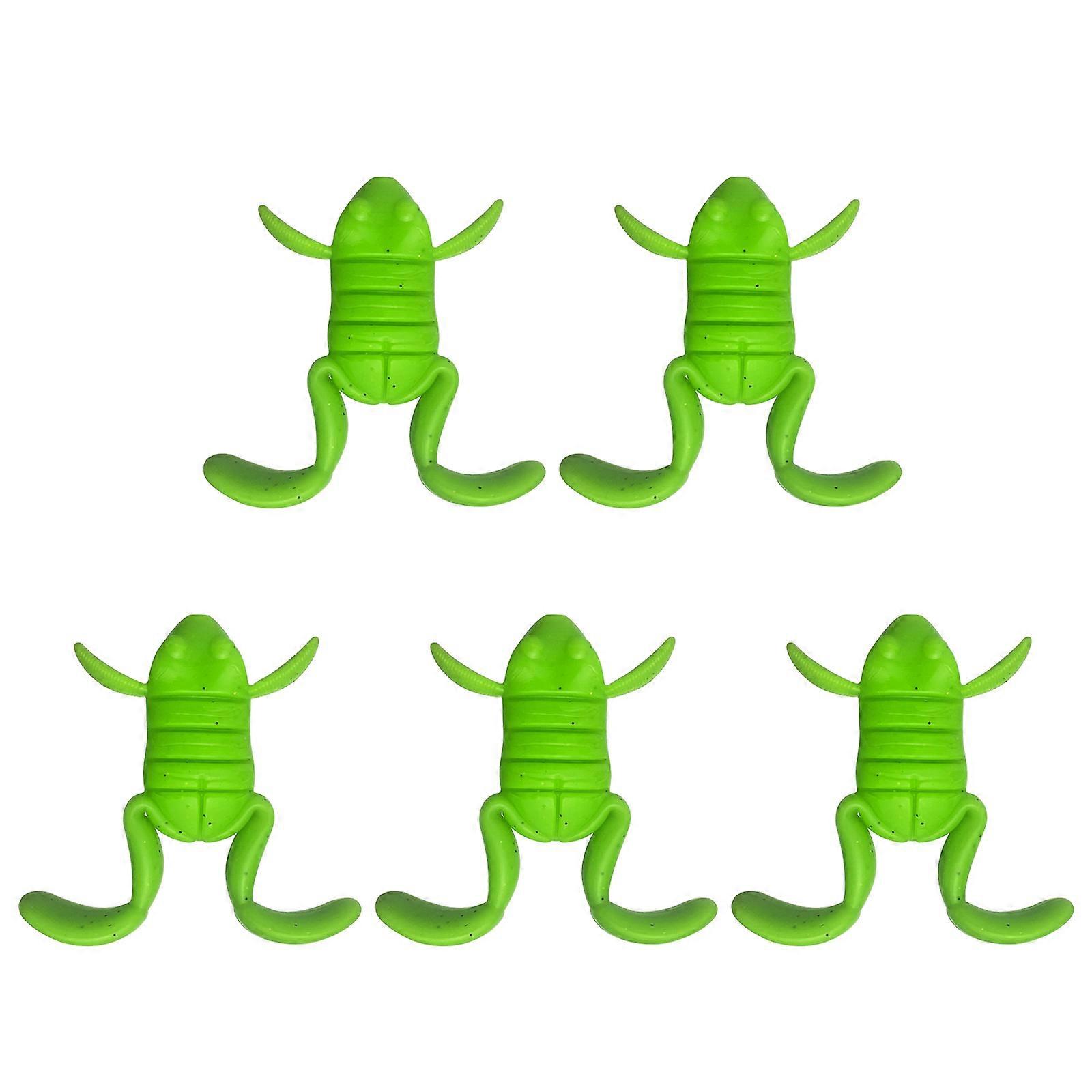 5Pcs Artificial Frogs Lures Topwater Floating Lures Baits Simulation Frogs Swimbaits Baits Floating Frogs Soft Baits