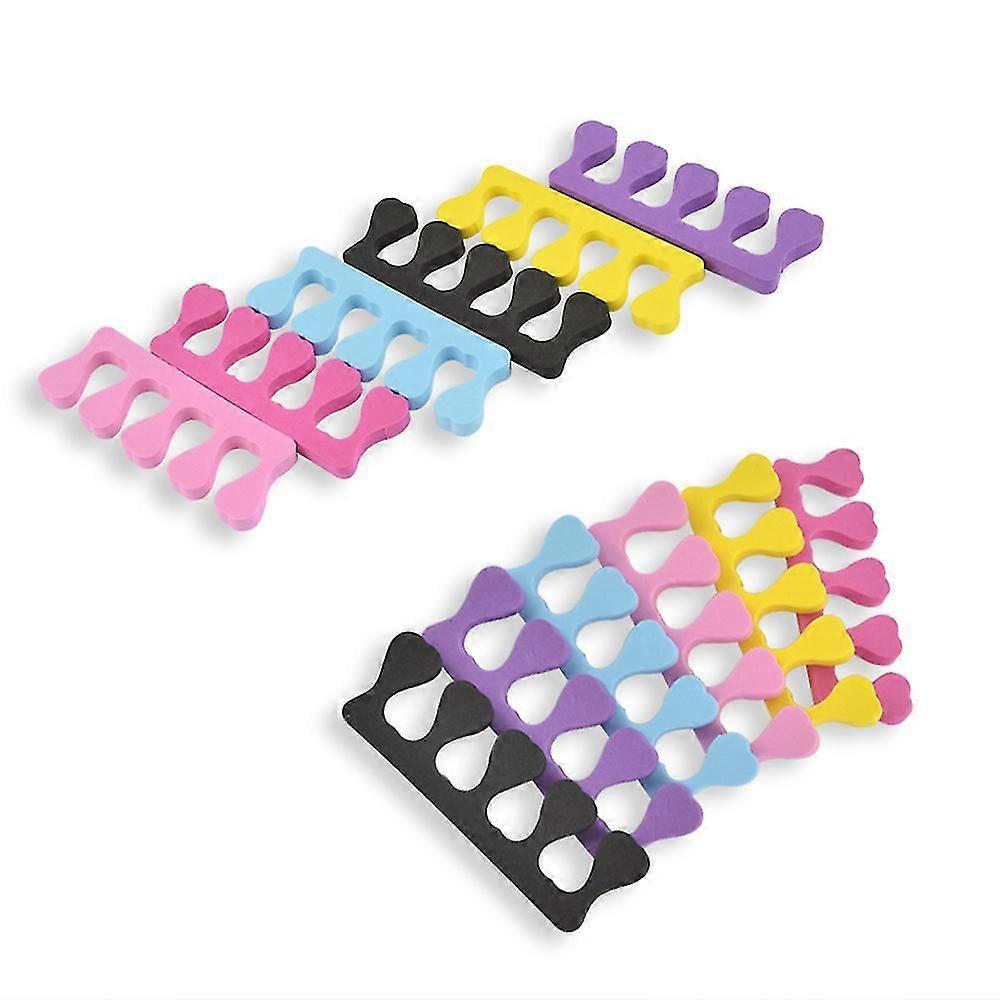 Toe Separator Set - Premium Pedicure Tool Kit of 12 Ultra Soft Durable Two-Tone