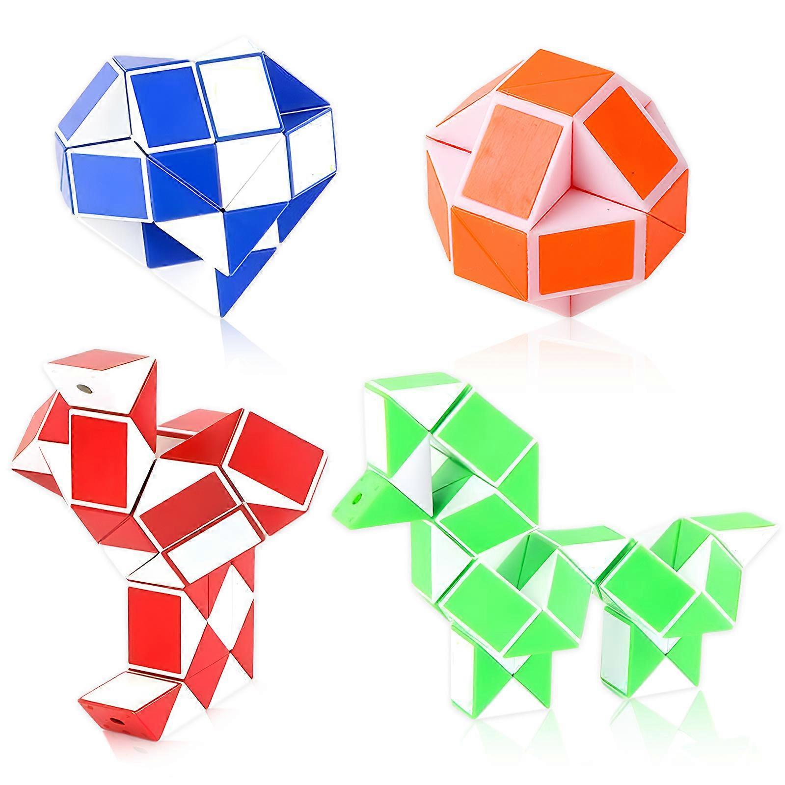 Infinite Play, 10 Pieces Of Transformable Magic Snake Cube, Non-Toxic Child Safe Fidget Snake Toy, Twist Puzzle For Creative Play And Stress Relief,