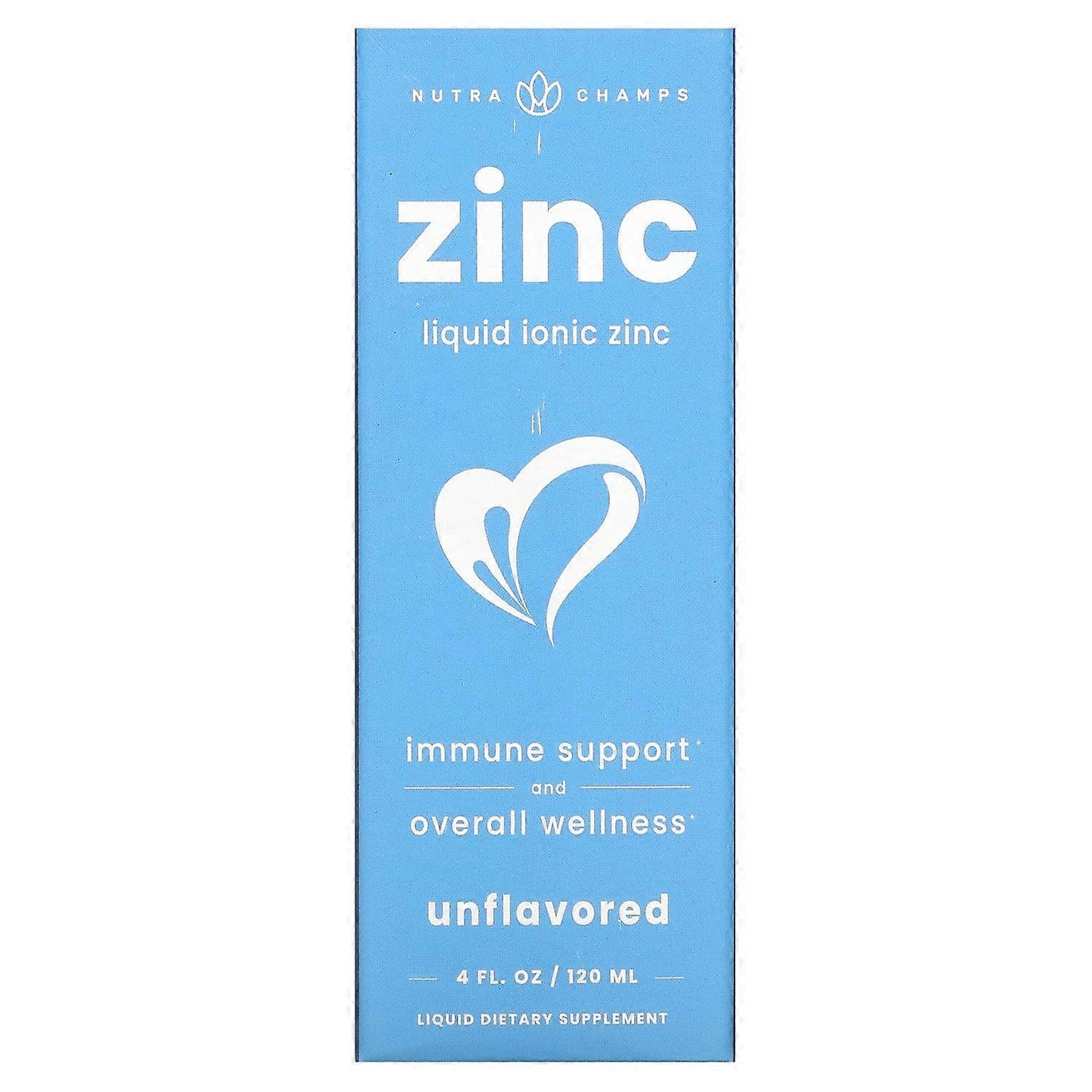 NutraChamps, Zinc, Liquid Ionic, Unflavored, 4 fl oz (120 ml)