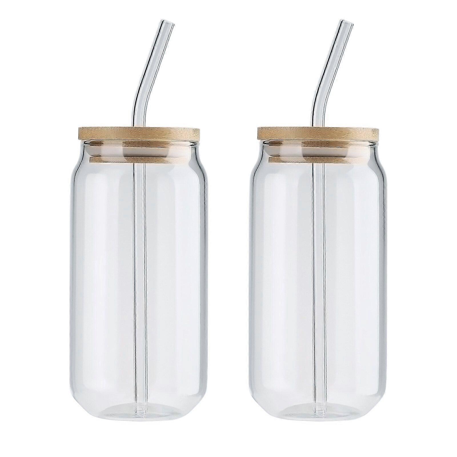 395ml tasse en verre transparent avec couvercle paille tasse à thé transparente tasse à café au lait