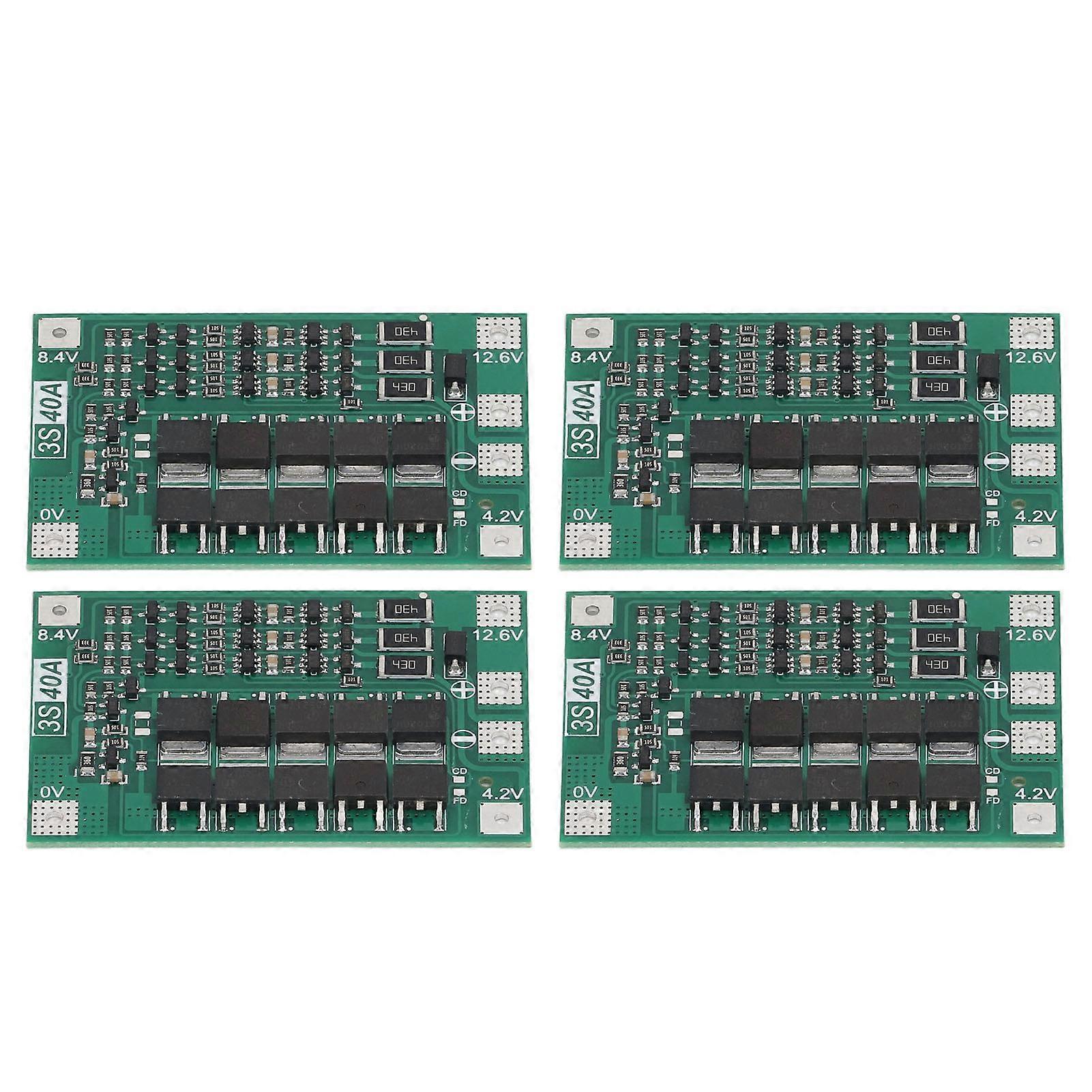 4Pcs Lithium Protection Board PCB 3 String MOS Transistor Accurate Lithium Battery Equalizer 40A