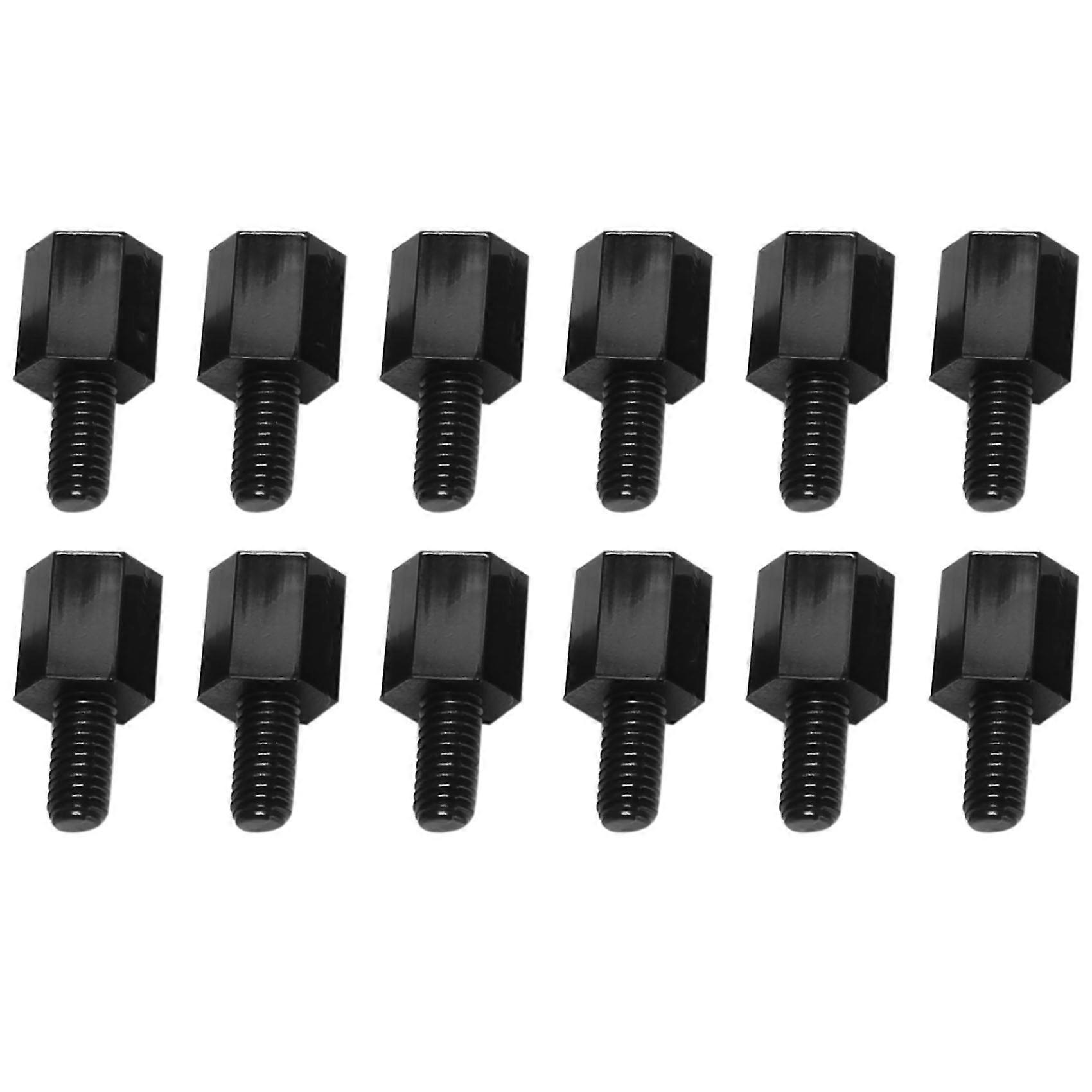 100x Motherboard Hex Standoff Threaded Spacer M3 Thread 6+6mm Black