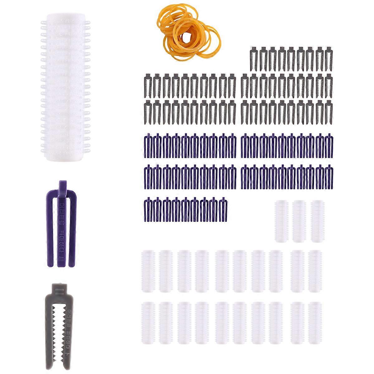 Small Size 24Pcs Salon Nylon Hook & Loop Hair Rollers Set Hair Perm