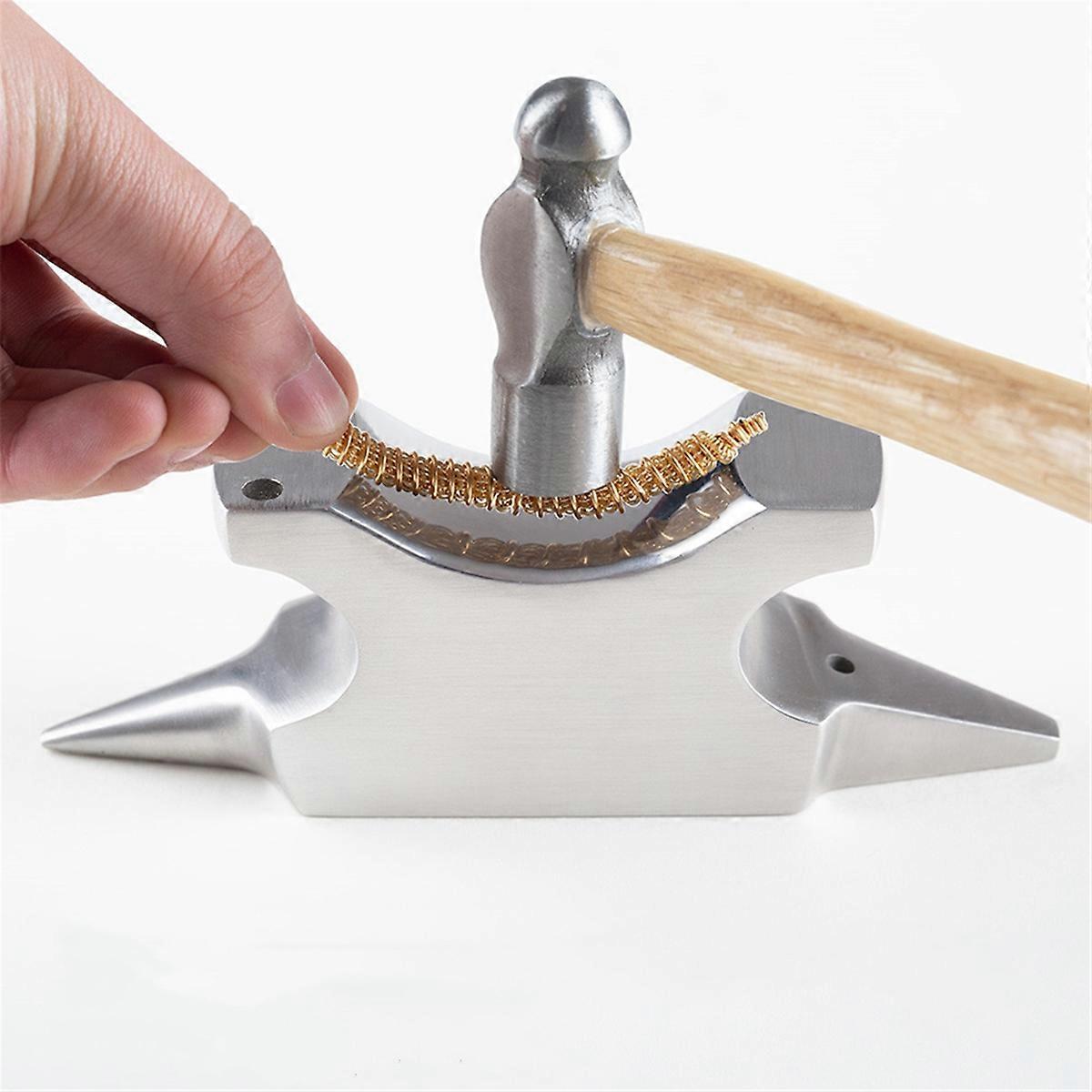 Double Horn Anvil Graphic Designers Tool Shaping Easy to Use Steel Blacksmiths, Jewelry Tool Mini Ho