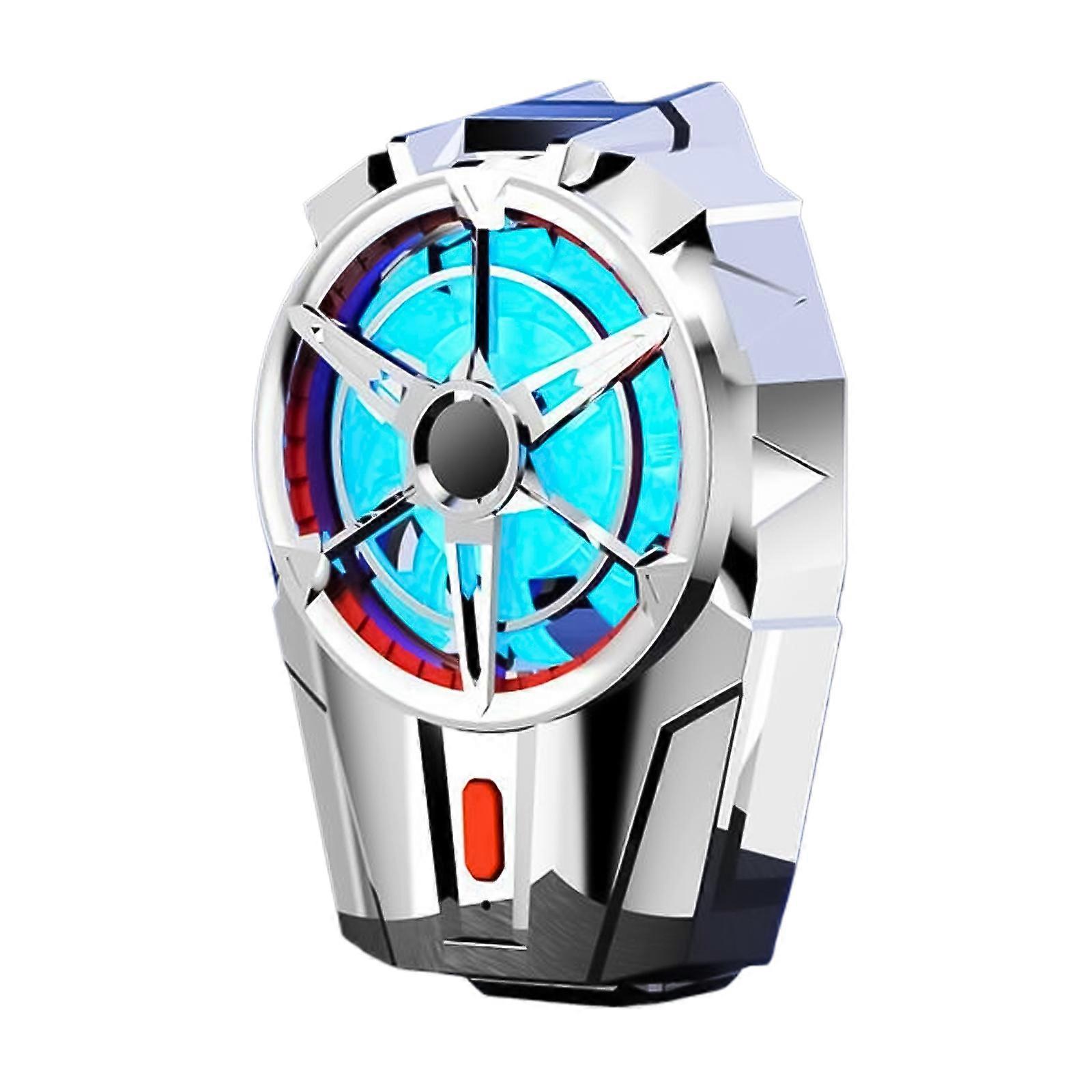 Phone Cooling Fan Low Noise Heatsink Adjustment Speed Back Clip Type Radiator Mobile Phone Cooling System  silver