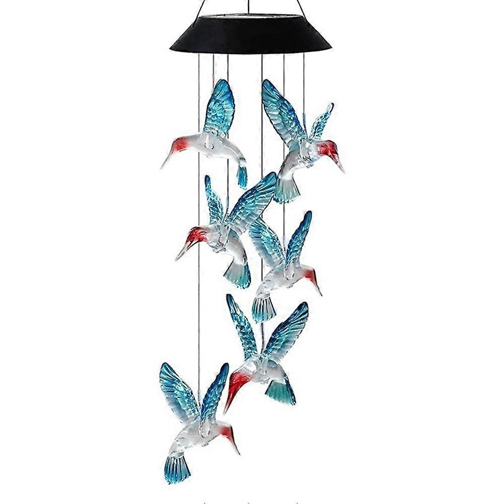 Color-Changing Light - Outdoor Garden Decor,Blue Hummingbird