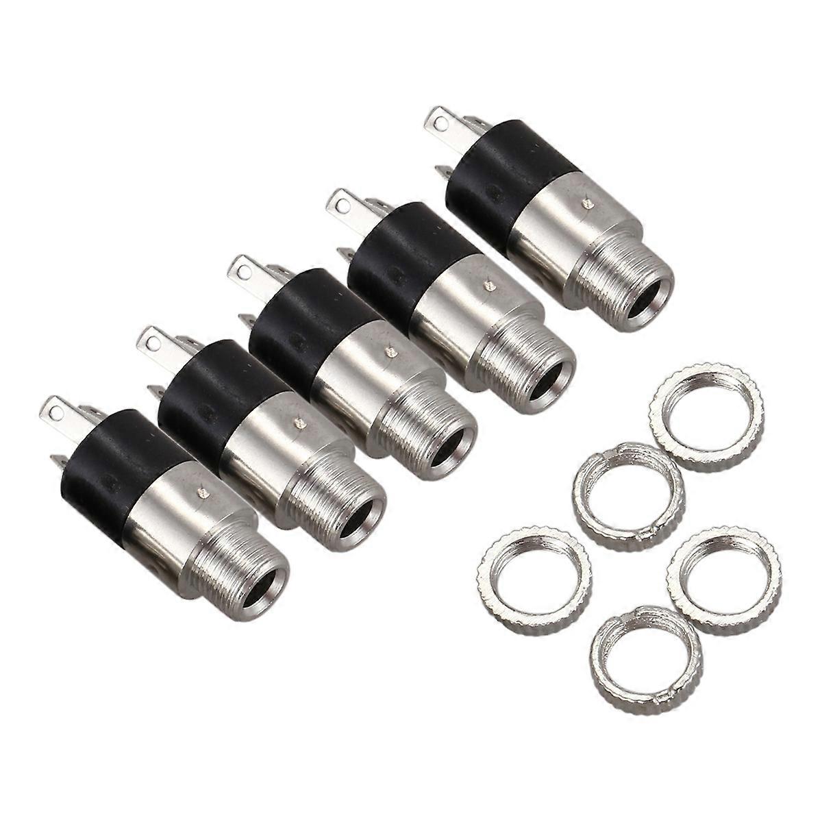 5PCS 3.5mm Stereo Jack Panel Mount Connector