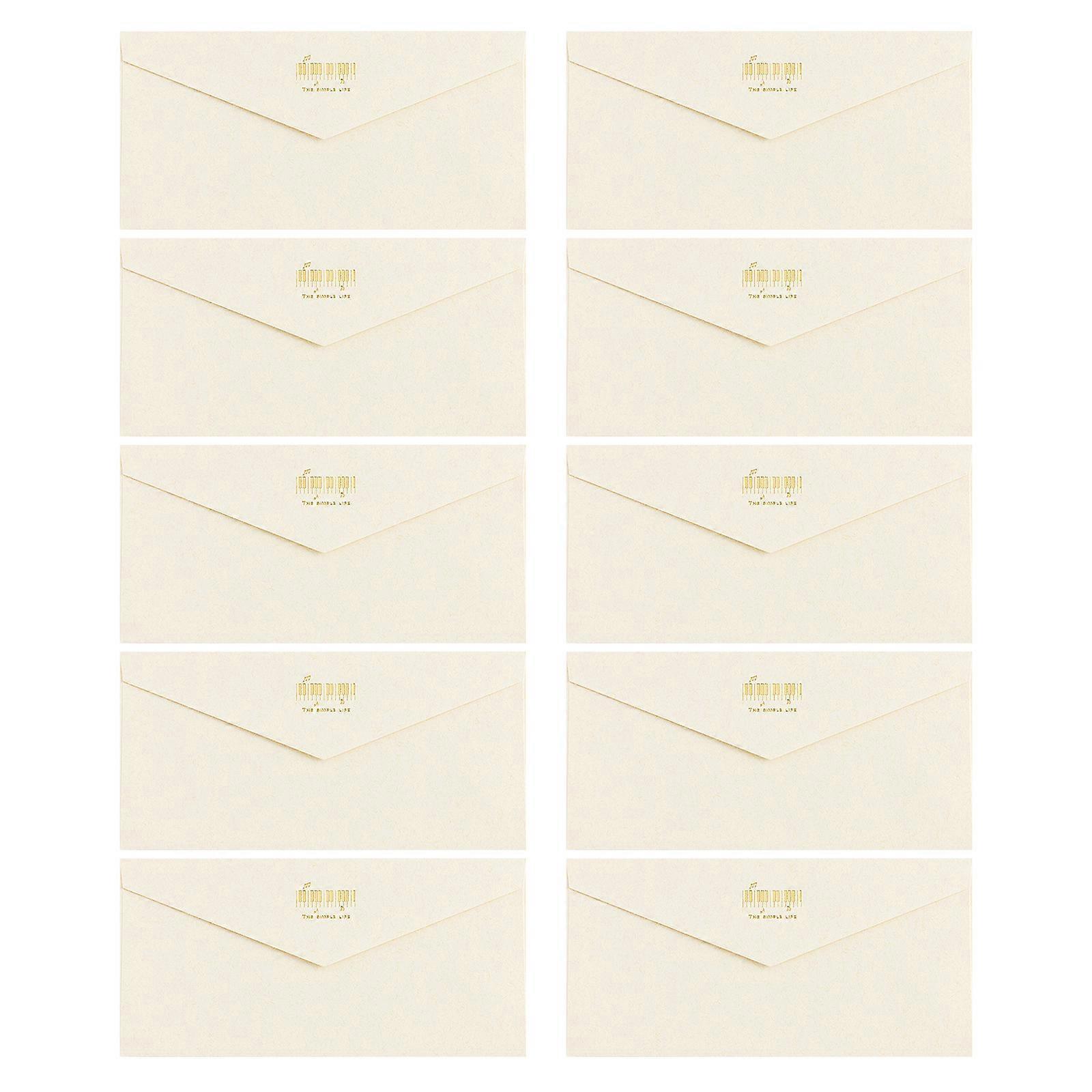 10Pcs Paper V-Flap Seal Envelopes for Invitations Letters Notes and Business Mailing Colorful Envelopes Assorted Colors Multicolor