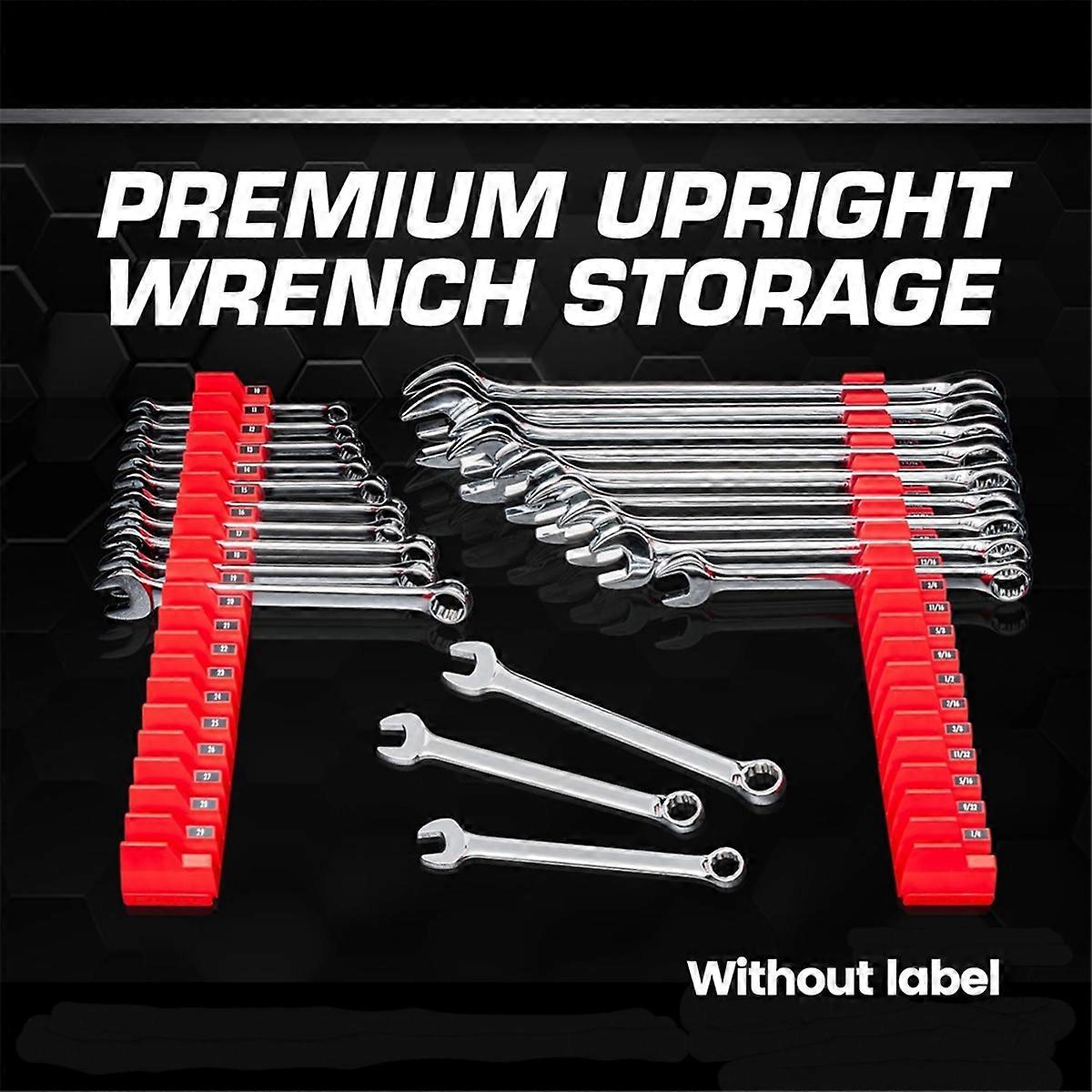 3Pcs Magnetic Wrench Organizer Easy to Install Portable Tool Storage Shelf Wrench Holder for Tool Dr