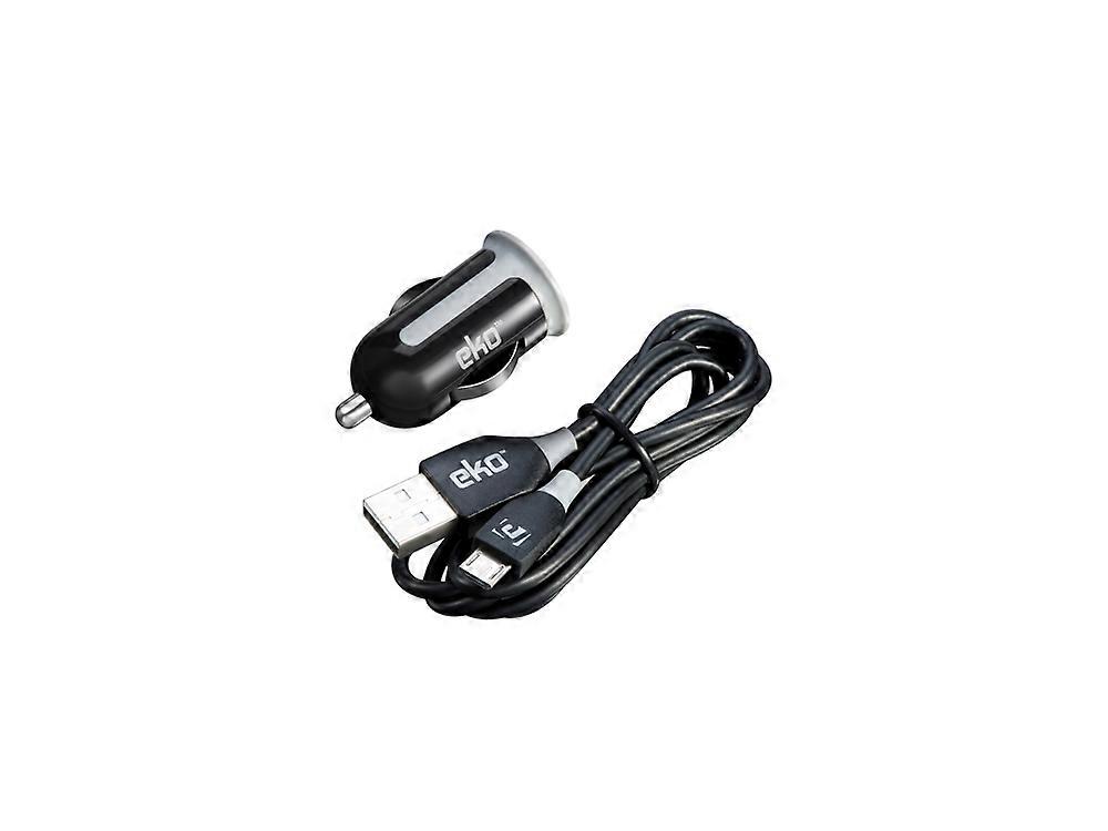 1A Cigar Lighter Charger Pack with 1m Micro-USB Cable, Black