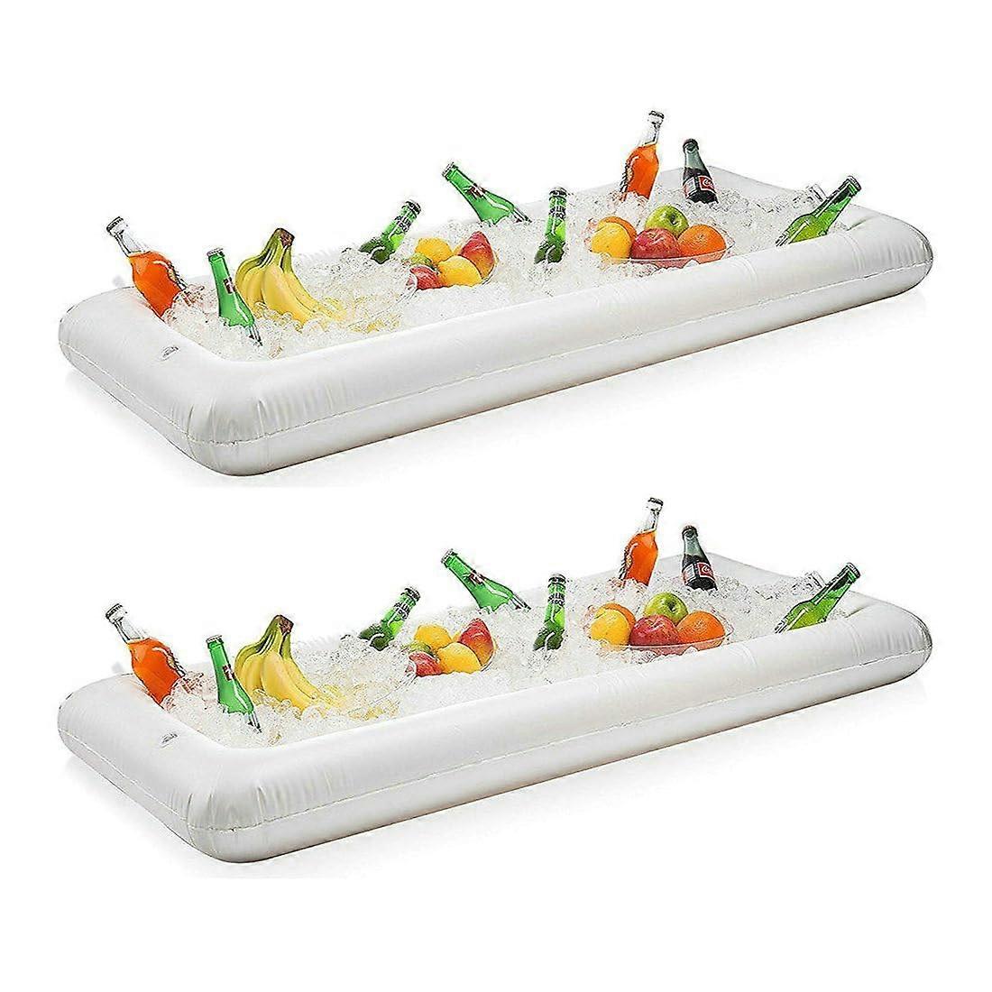 2 Pack Inflatable Serving Bar for Picnic Pool Party