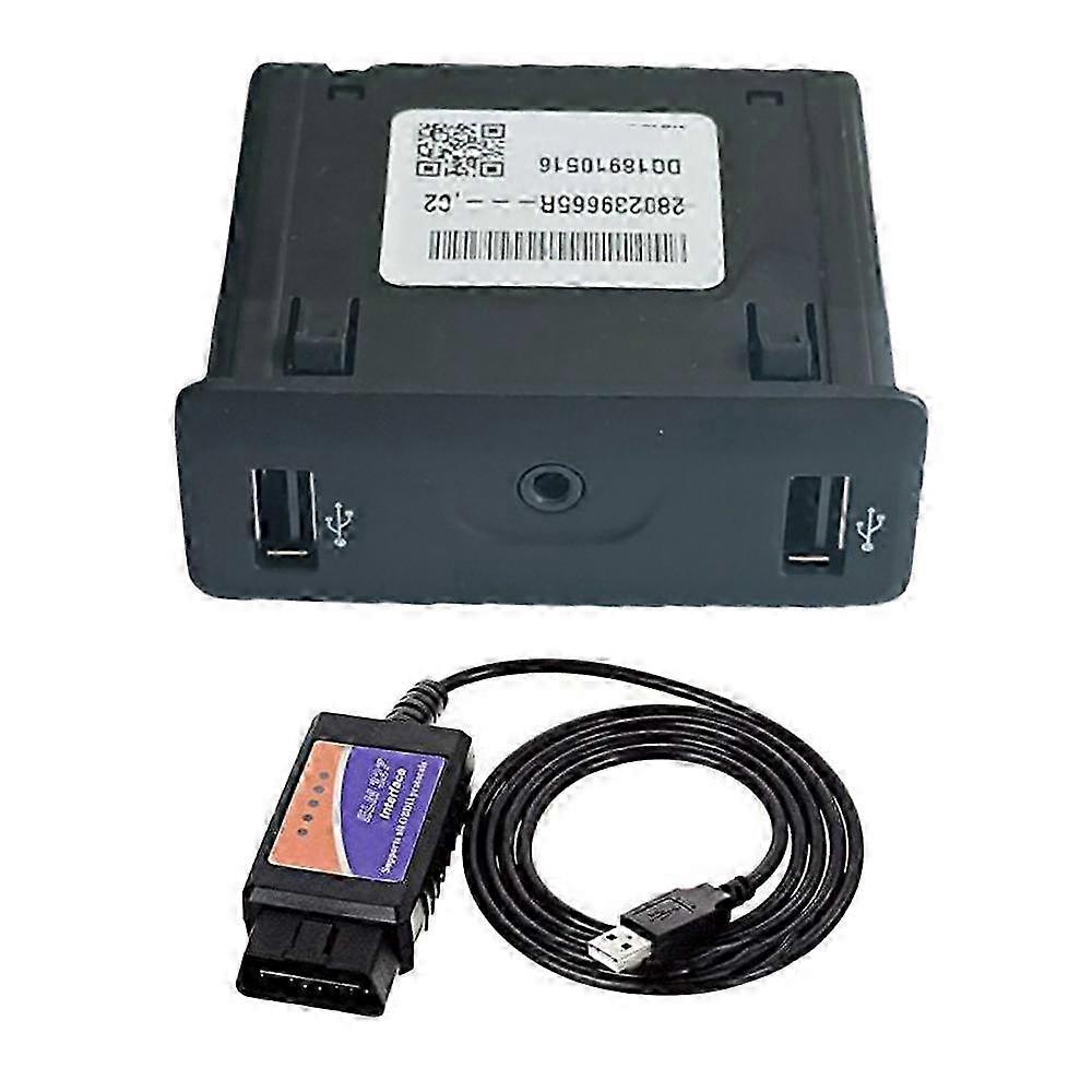 Car Carplay Android Auto USB Adapter with OBD Tool Compatible with 280239665R 280236887R