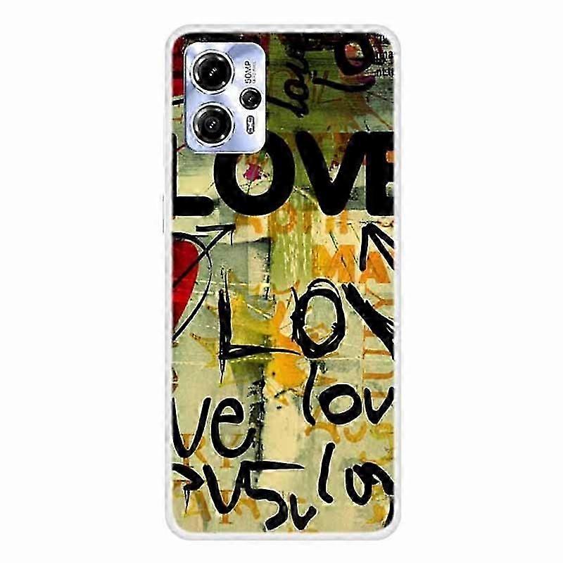 For Motorola Moto G13 4g Pattern Printing Phone Cover Soft Tpu Anti-scratch Case