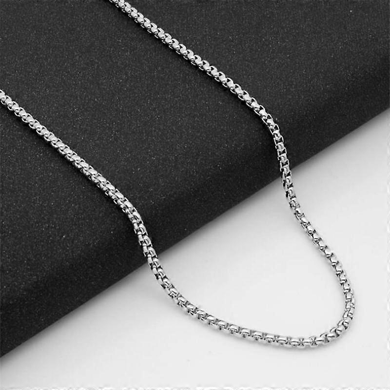 50 /55 /60 /65 /70 /75 /80 /90cm Length Stainless Steel Chain Lobster Clasps 3mm Diameter Simple Chains Necklace For Men Party