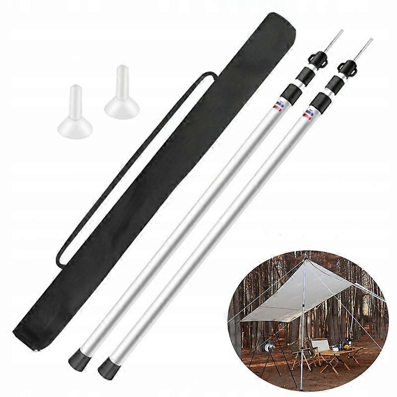 テントロッド伸縮ポールアルミニウム合金マスト90-230cm 2個