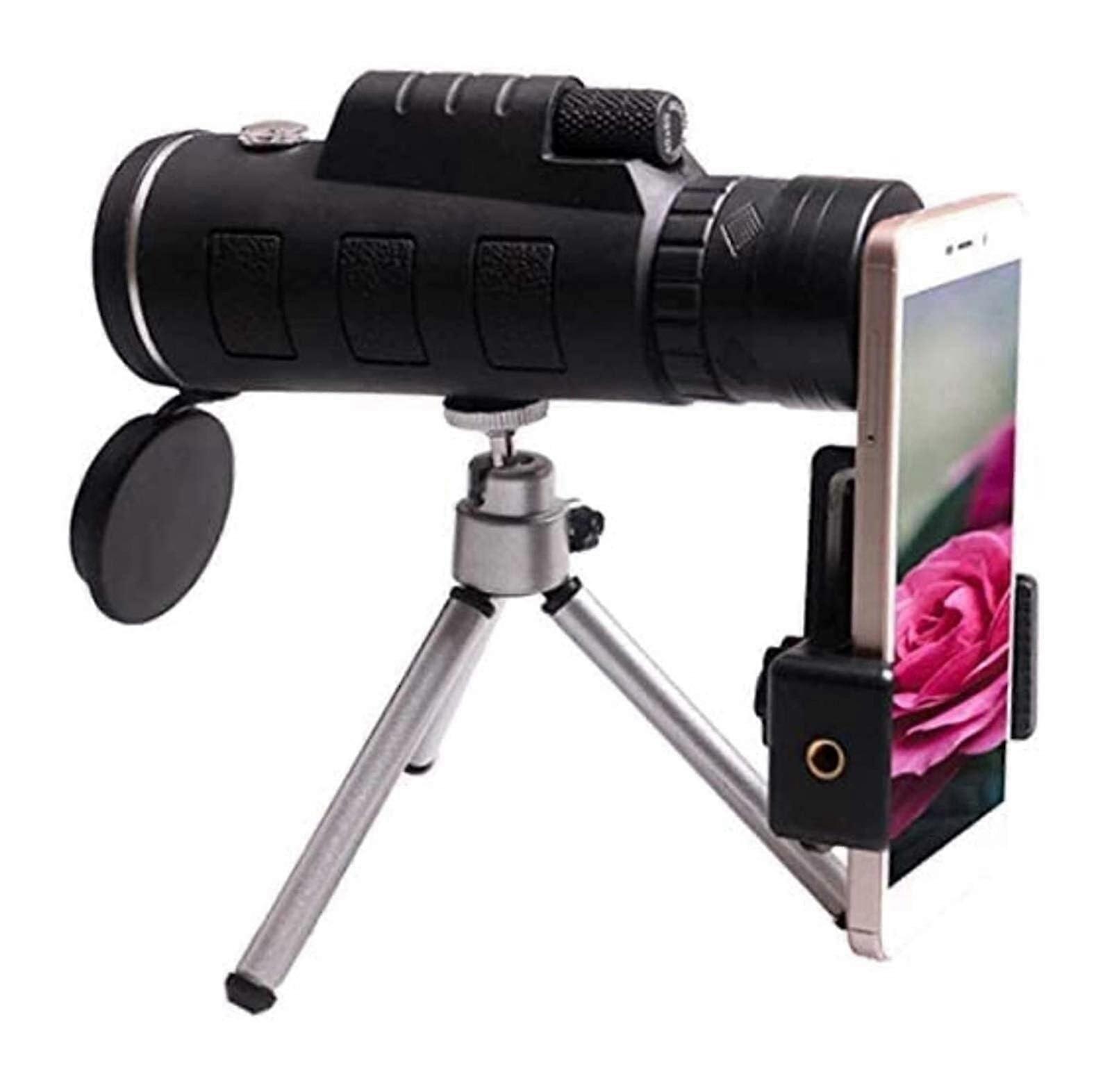 Refractor Telescope Mobile Phones Monocular Telescope with Compass and Tripod Astronomical Refractor Telescope Outdoor Astronomy Telescope
