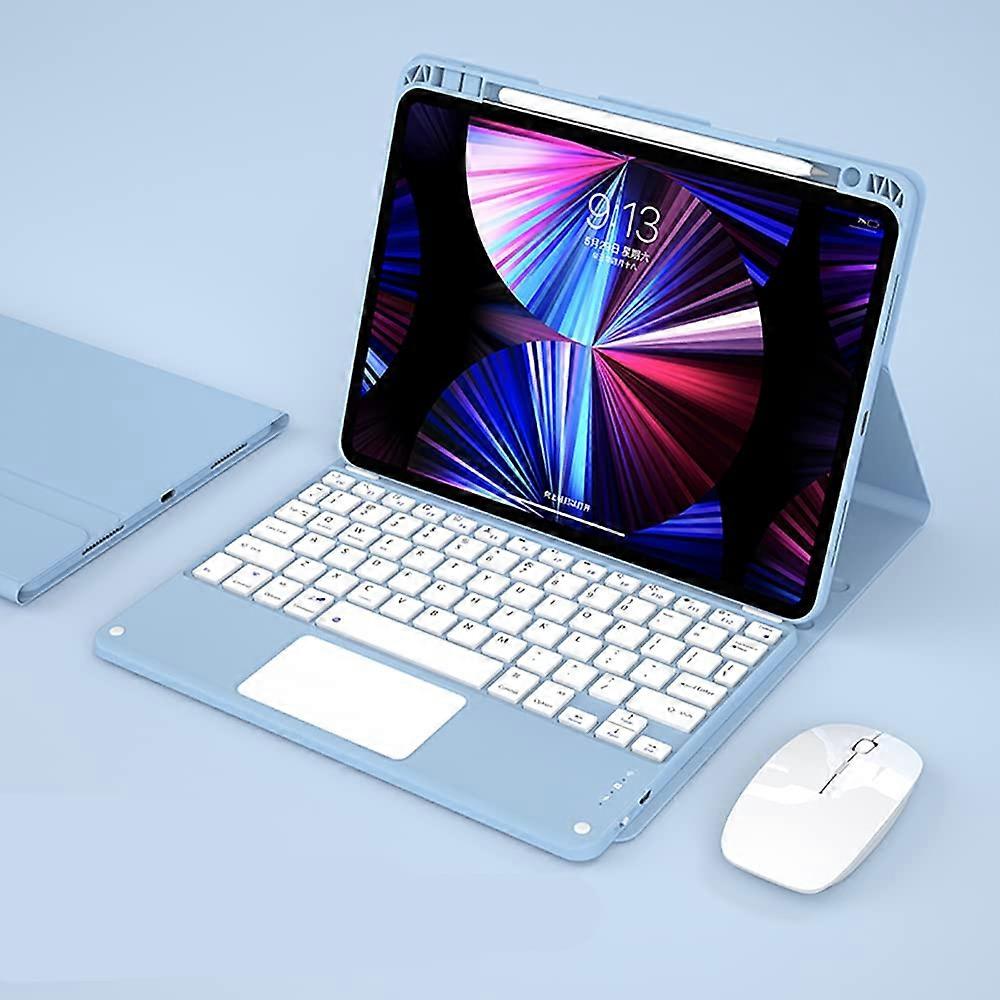 Keyboard Case With Mouse And Touchpad for Air 10.5, Air 3/Pro 10.5 Magnetic Detachable Bluetooth Keyboard Pencil Holder Blue