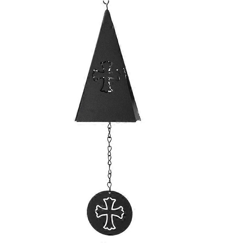 Creative iron triangular wind chime pendant garden bell decoration