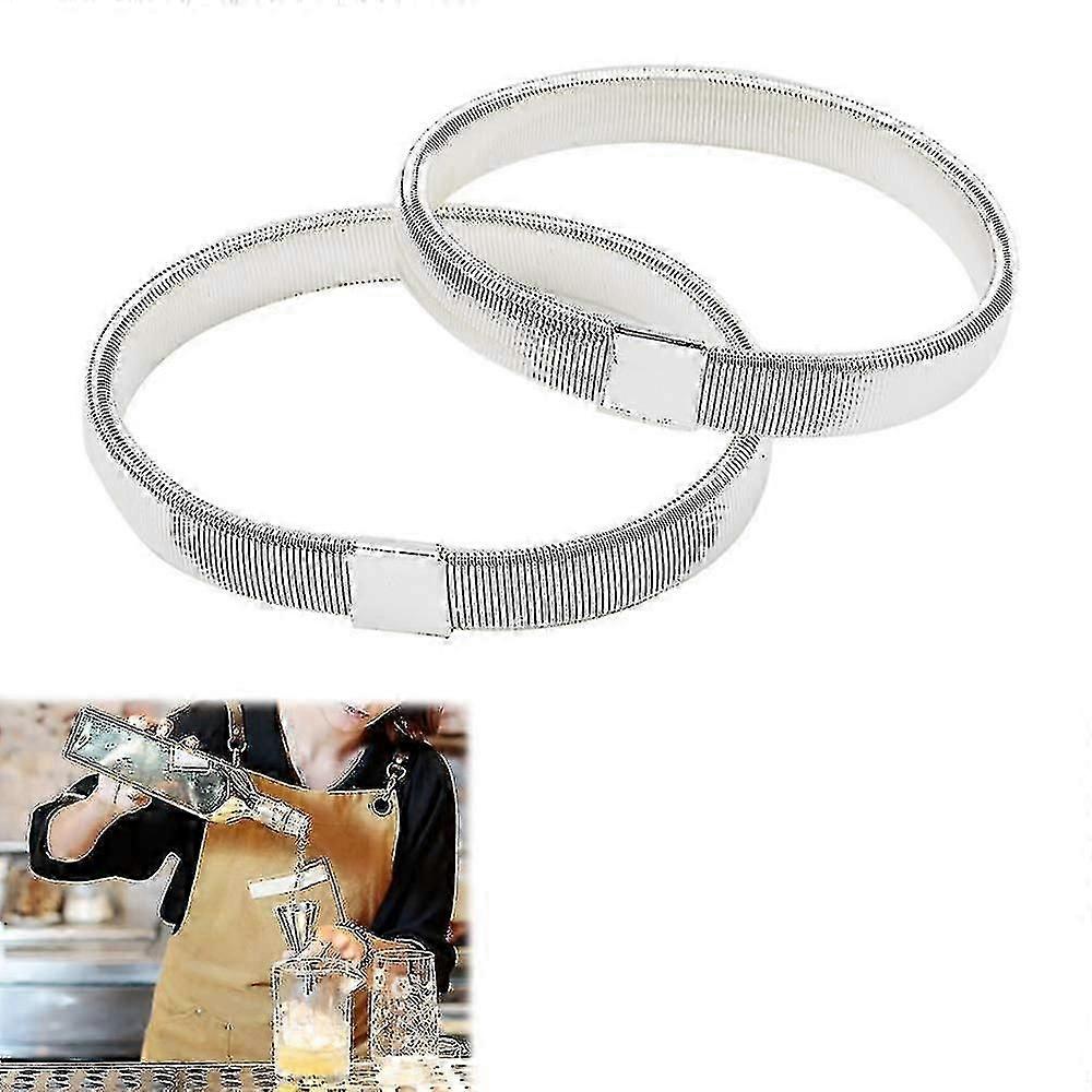Fasce elastiche antiscivolo in metallo per maniche di camicia, fasce elastiche per bracciali, supporti per maniche, 1 paio