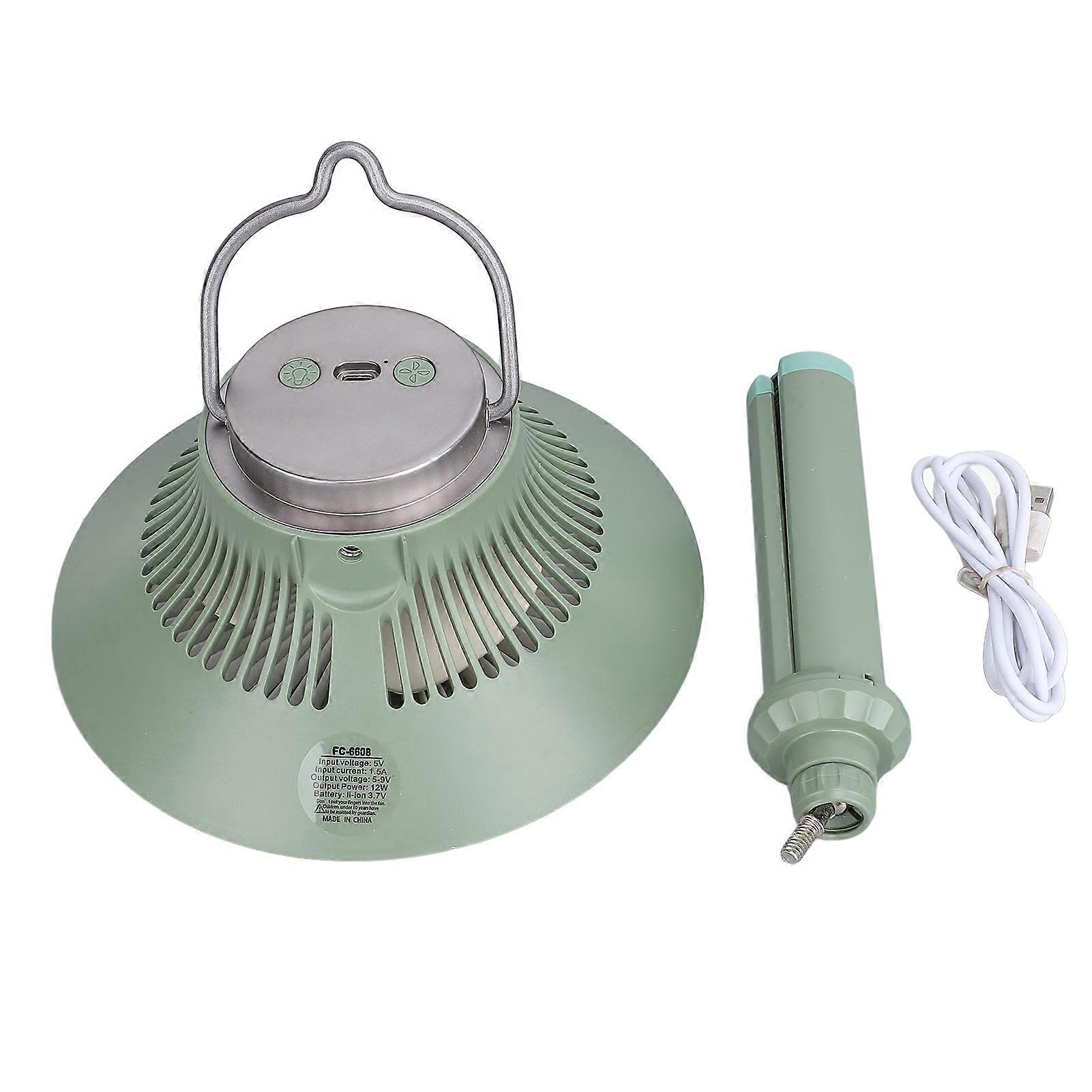 Hanging Camping Fan USB Rechargeable Cordless Ceiling Fan with Tripod for Outdoor Activities