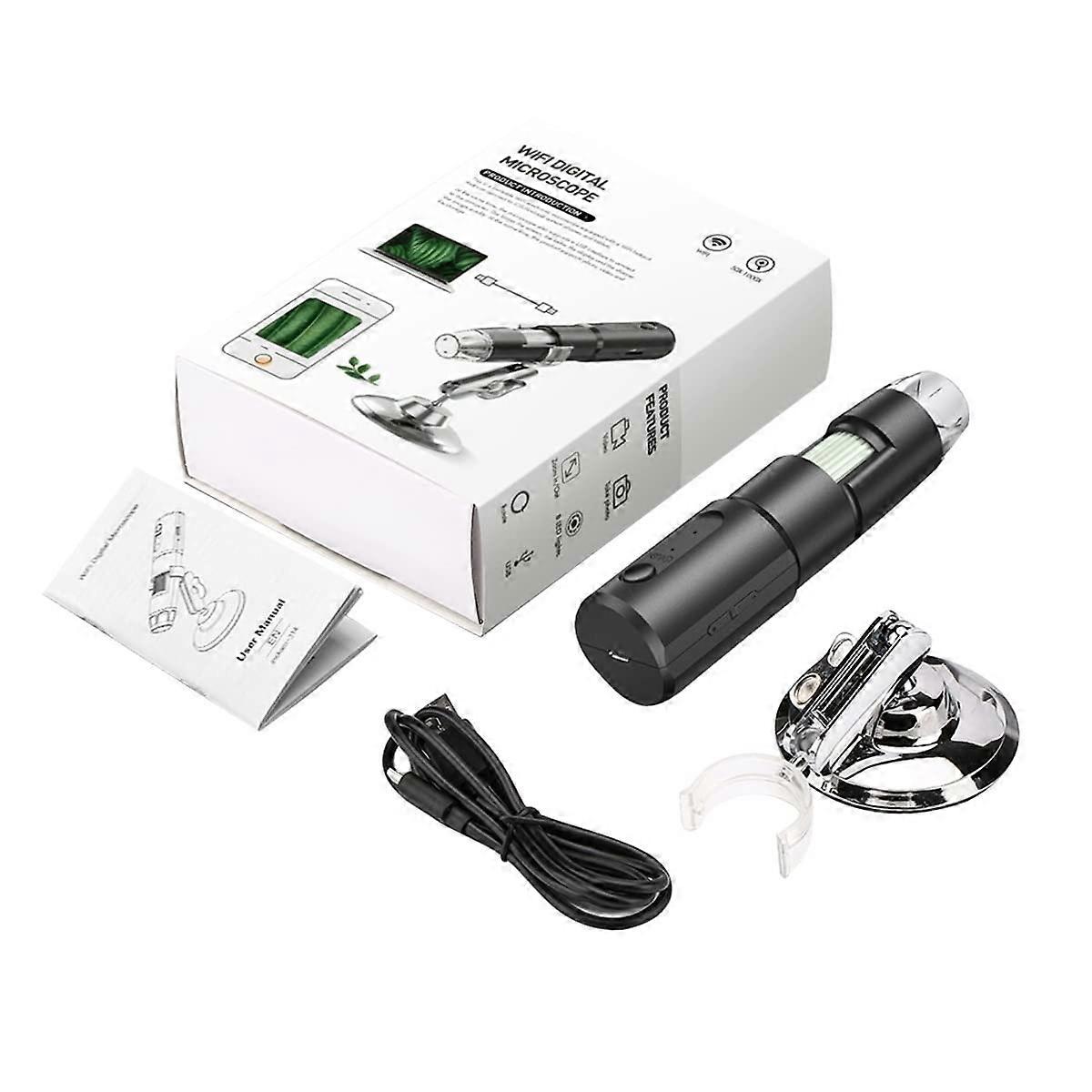 Microscope Accessories Kit 501000x USB Rechargeable Universal Digital Microscope with 8 LED Lights Microscope Slides