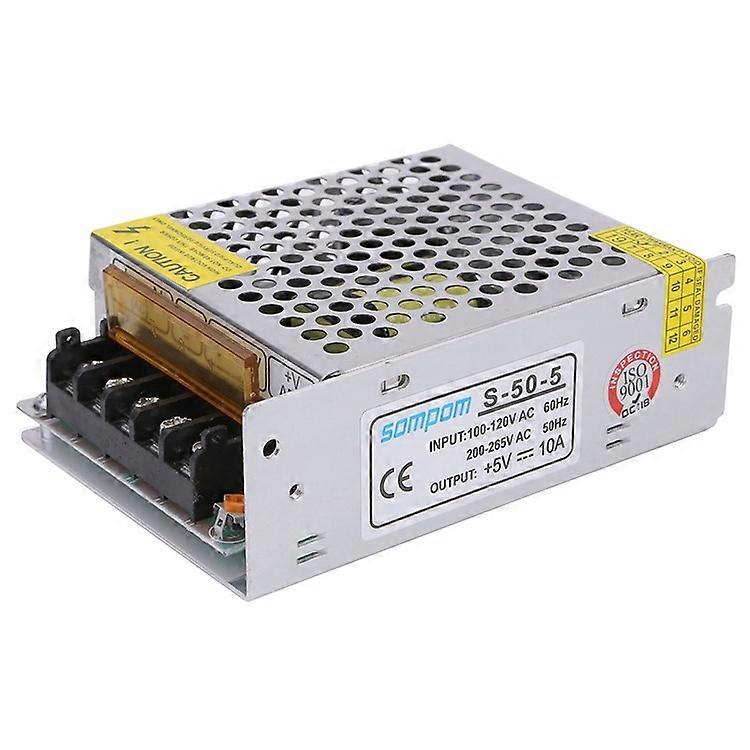 SOMPOM S-50-5 5V 10A 50W Güç Kaynağı Anahtarı Sürücü LED Şerit Güç Kaynağı Ekran Aydınlatma Monitörü için