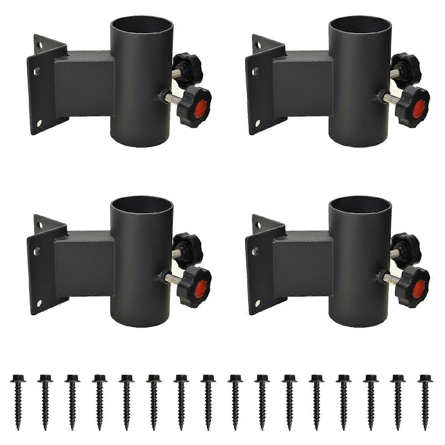 Patio Umbrella Holder 2-Pack Black Offset Stand For Deck Umbrella Bracket