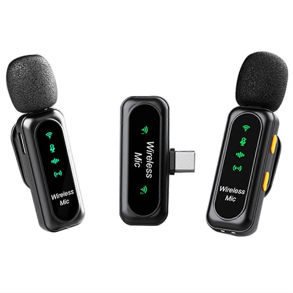 K7 Wireless Collar Microphone Intelligent Noise Reduction Live Broadcast Mini Mic for Outdoor Live V