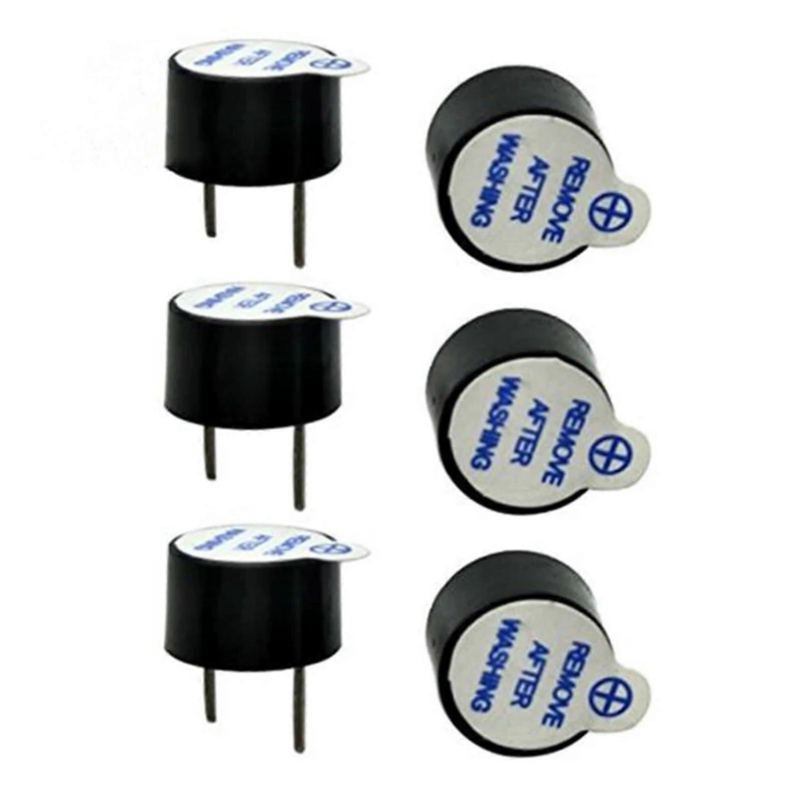 5V Active Buzzer Kit 10pcs 12mm Piezo Buzzers Magnetic Continuous Beep Alarm Tone for DIY Projects