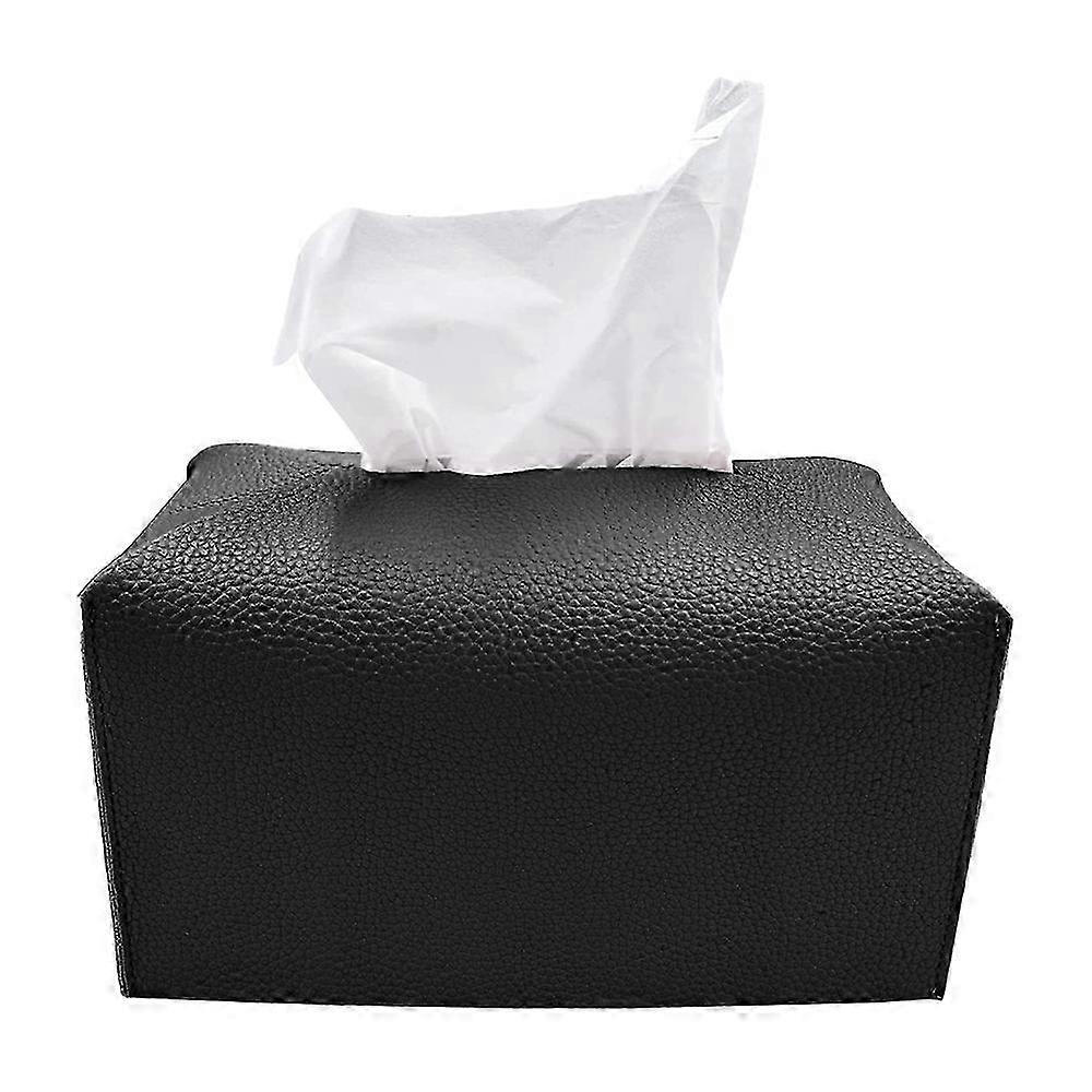 LM Tissue Box Sæt, PU læder, rektangulært badeværelsesopbevaringsstativ, badeværelsestilbehør, badeværelsesforfængelighed YUE