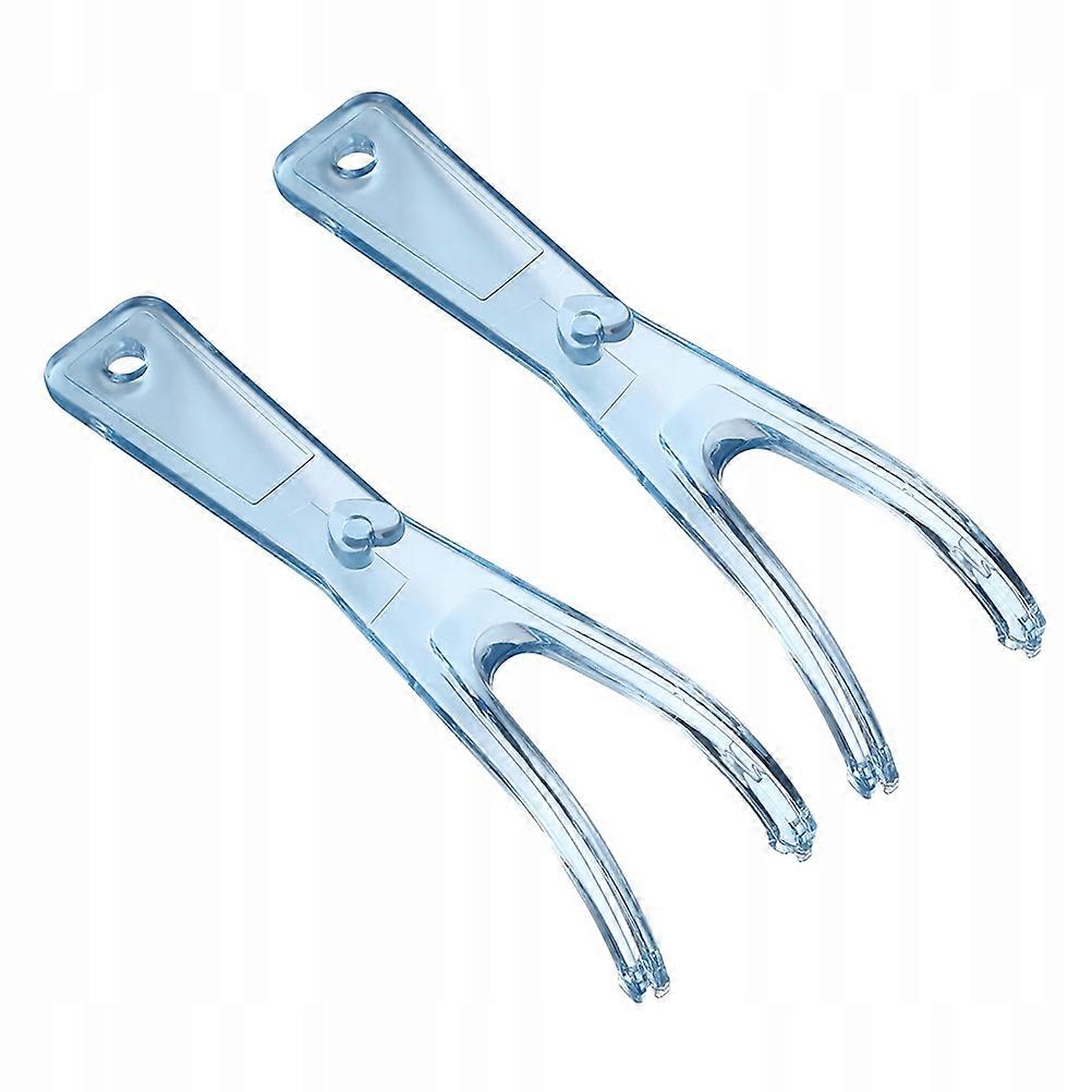 2pcs Dental Floss Holders Reusable Flosser Handle
