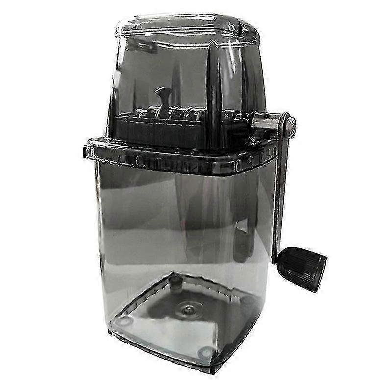 Household Manual Ice Crusher Transparent Multi-purpose Hand Shaved Ice Machine, Shaved Ice Machine, Black