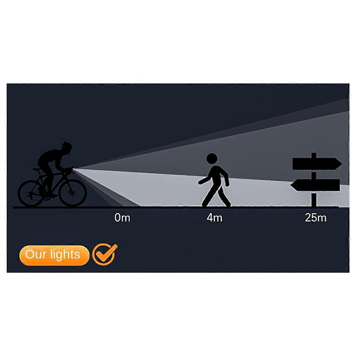 Solar Bicycle Light with Horn Bicycle Headlight Black & Red