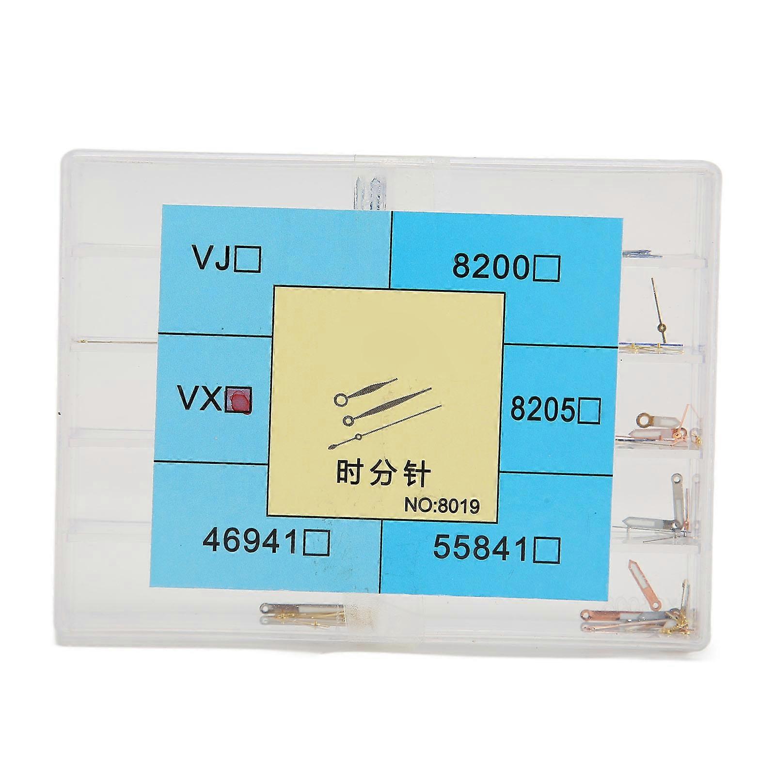 Hour Minute Second Hands Luminous Alloy Precise Watch Replacement Needles with Storage Box for VX Movement