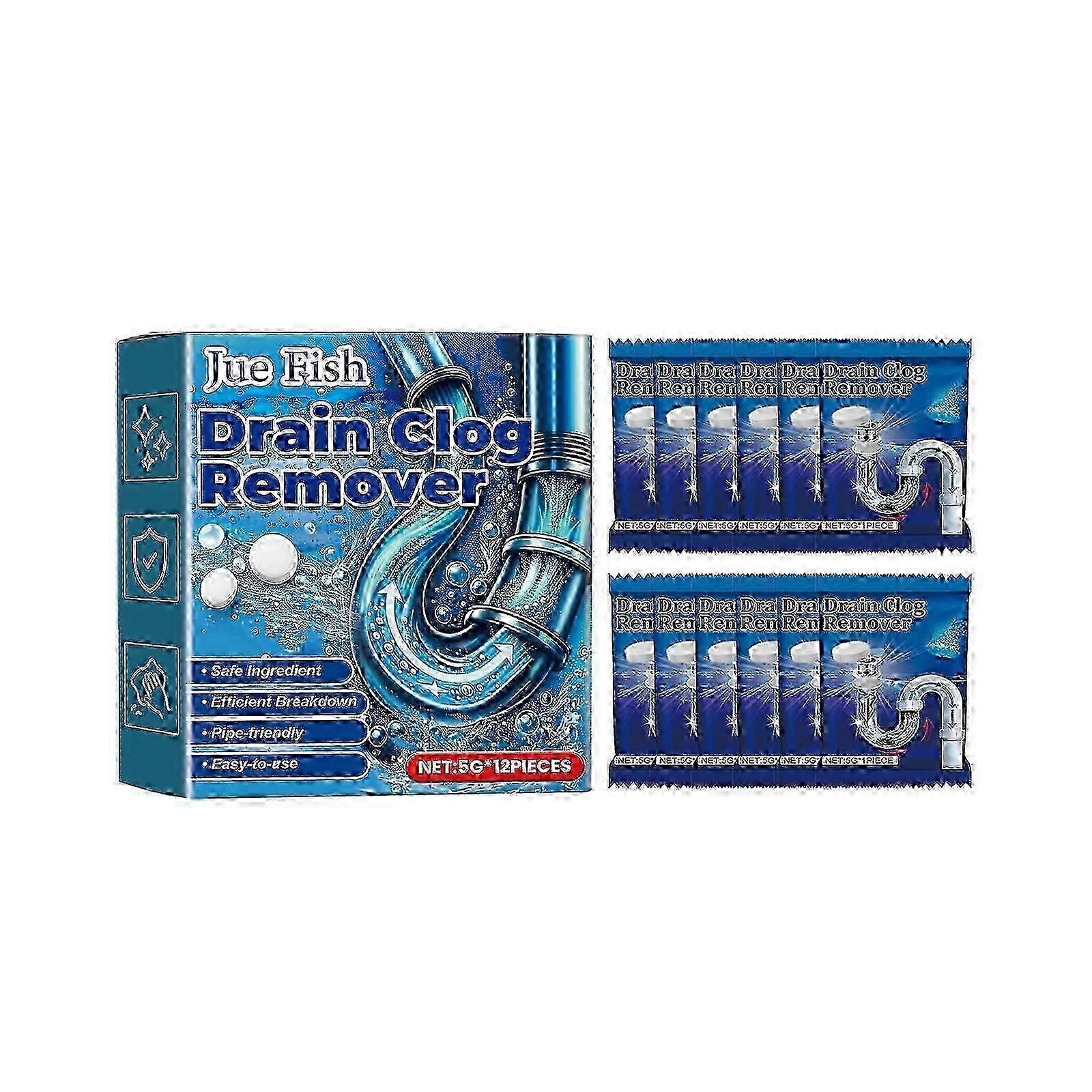 Pipe Deaeration Tablets, Dissolves Toilet Floor Drain Kitchen Drain Clogging Deodorant Tablets