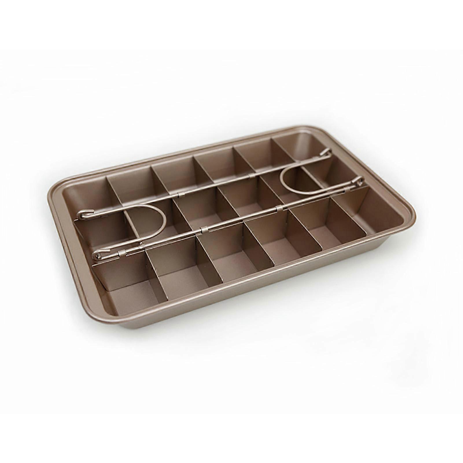 Divided Brownie Pan Prevent Stick Rectangular Carbon Steel Brownie Tray for Baking Tools
