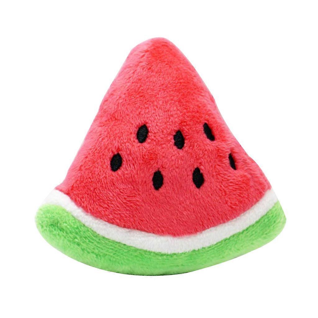 Interactive Squeaker Hide and Seek Plush Toy Watermelon Plush Shape Durable for Puppy Breed Reducing Bore Gift for Dog