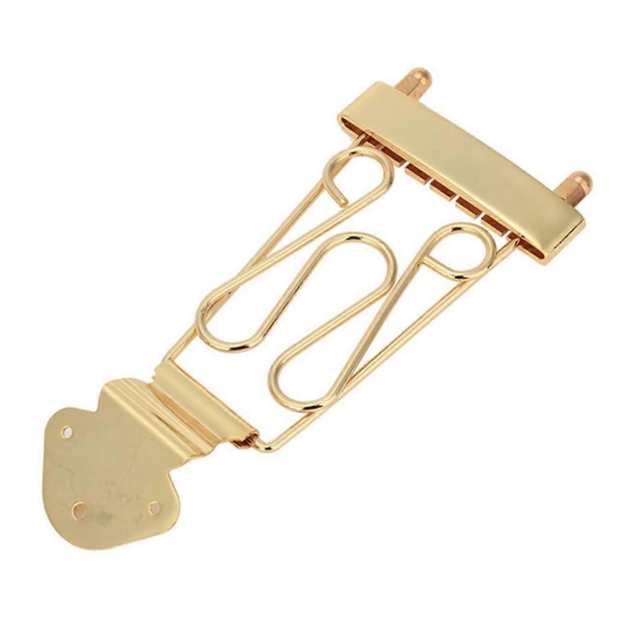 6 String Guitar Tailpiece Chrome Bridge Solid Zinc Alloy 10mm String Spacing Replacement Part for Electric Guitar