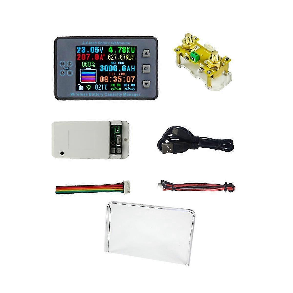 VAC8710F 2.4 Inch Wireless Voltage Meter+Acquisition Module+Case Coulometer Capacity Power Detector