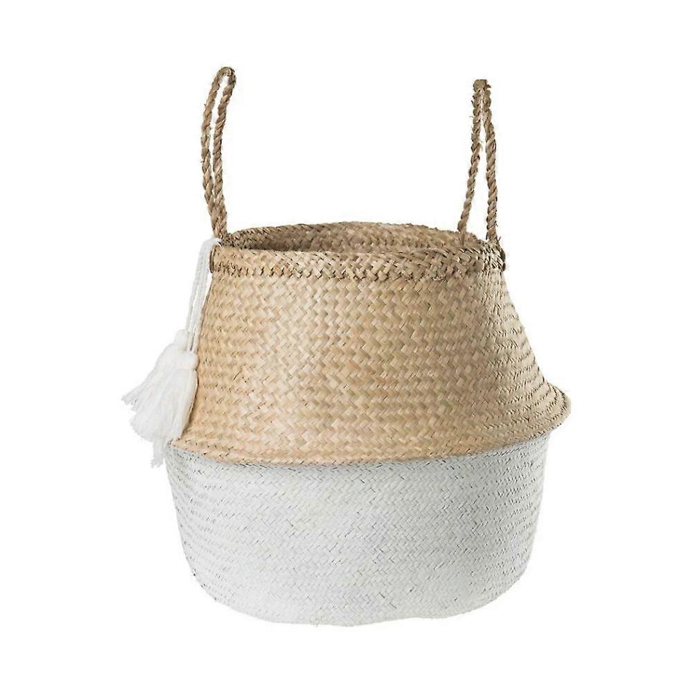 Foldable bamboo and rattan basket