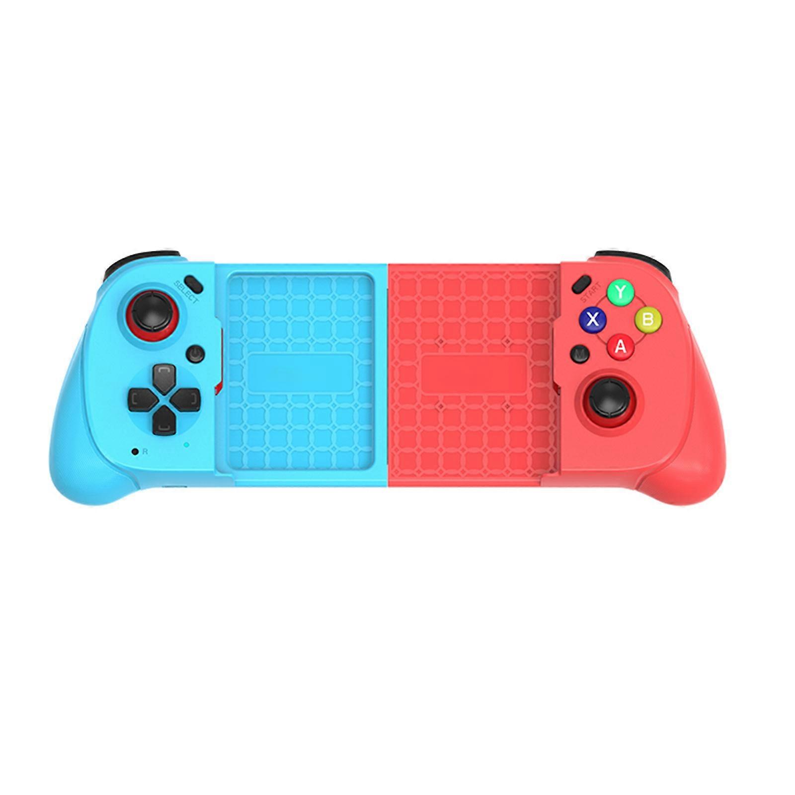 Mobile Game Controllers Wireless Connection Stretching Extendable Gamepad Telescopic Gamepad for Phone  Blue Red 