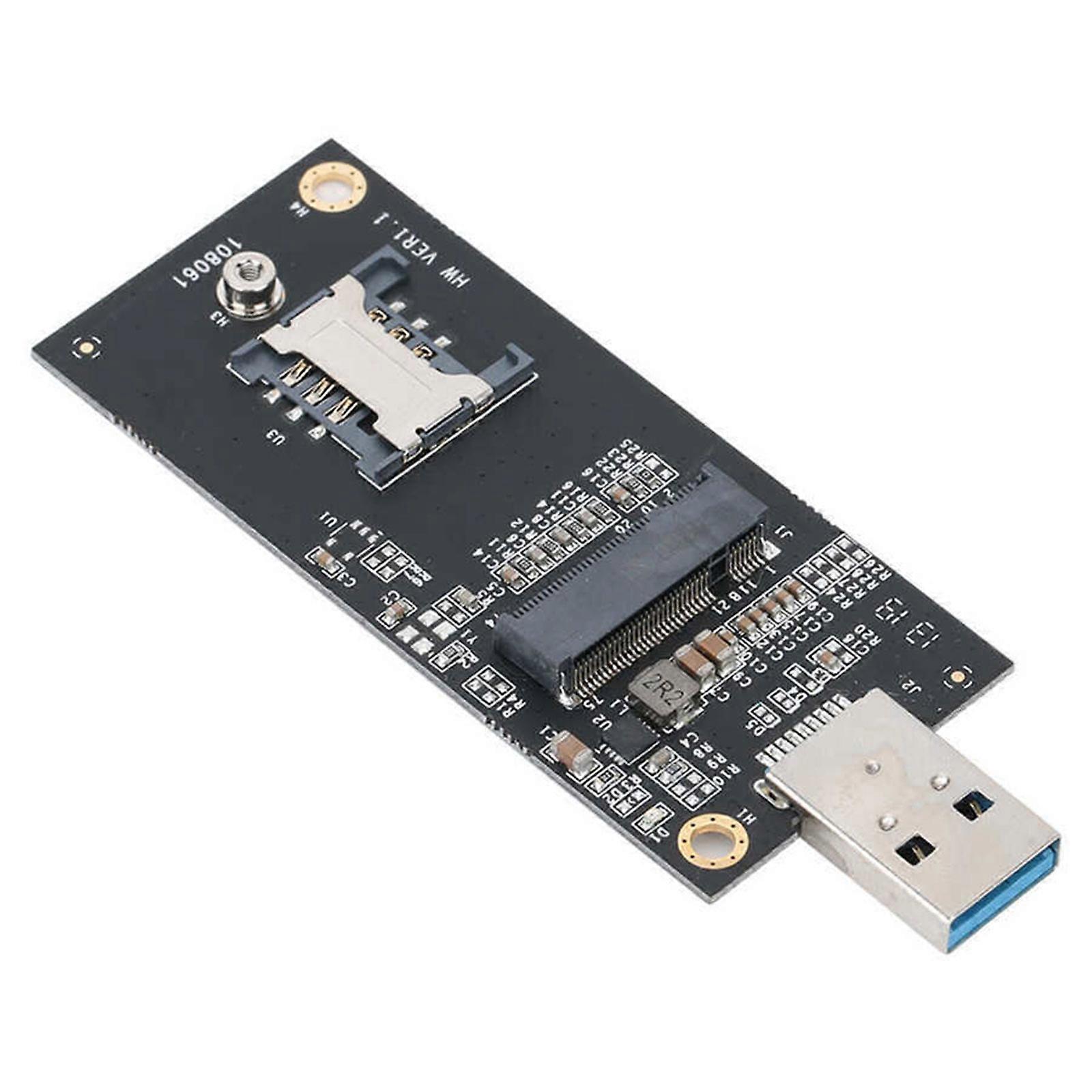 NGFF Wireless Card to USB3.0 Adapters Card with Card Slot for WWAN/LTE/4G Module for Desktop