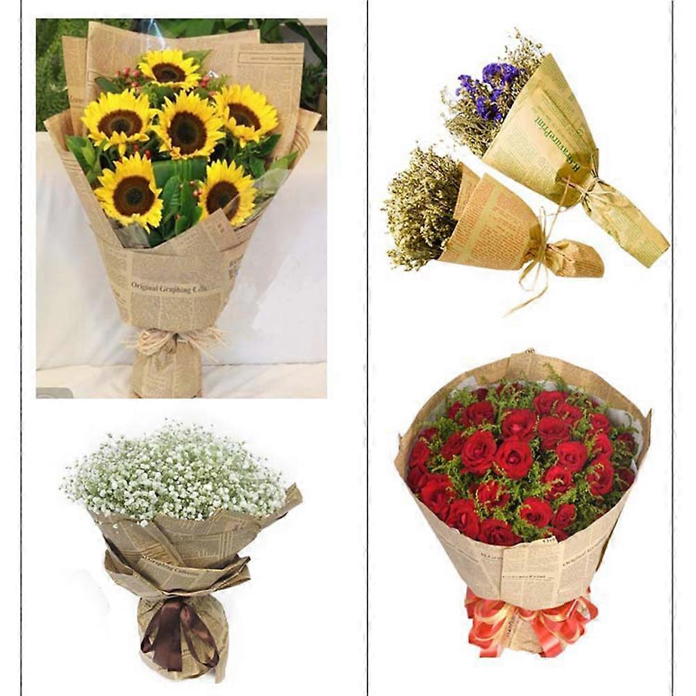 Premium Wrapping Paper with Retro Floral Design for Creative Handwork and Gifting