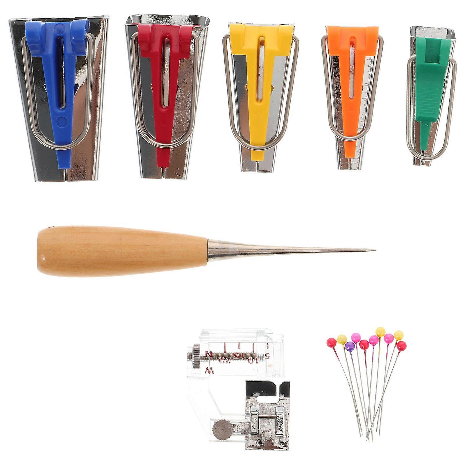 DIY Fabric Binding Tools Sewing Projects, 5 Pieces Bias Tape Maker Kit