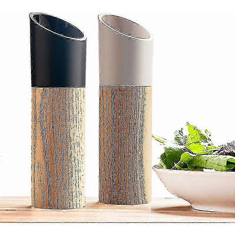 ソルト&ペッパーミルセットトールブラック&ホワイトソルト&ペッパーシェーカー、粗さ調整可能ソルト&ペッパーシェイカーへの完璧なギフトスターライト