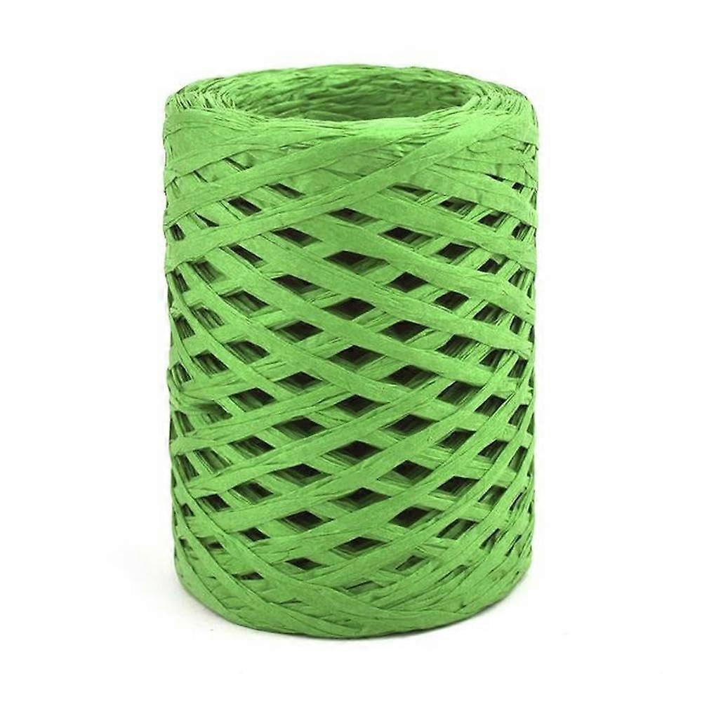 Natural Bast Yarn 100m Roll for Handmade Summer Hats and Bags, Eco-Friendly Paper String for Crochet and Knitting Projects